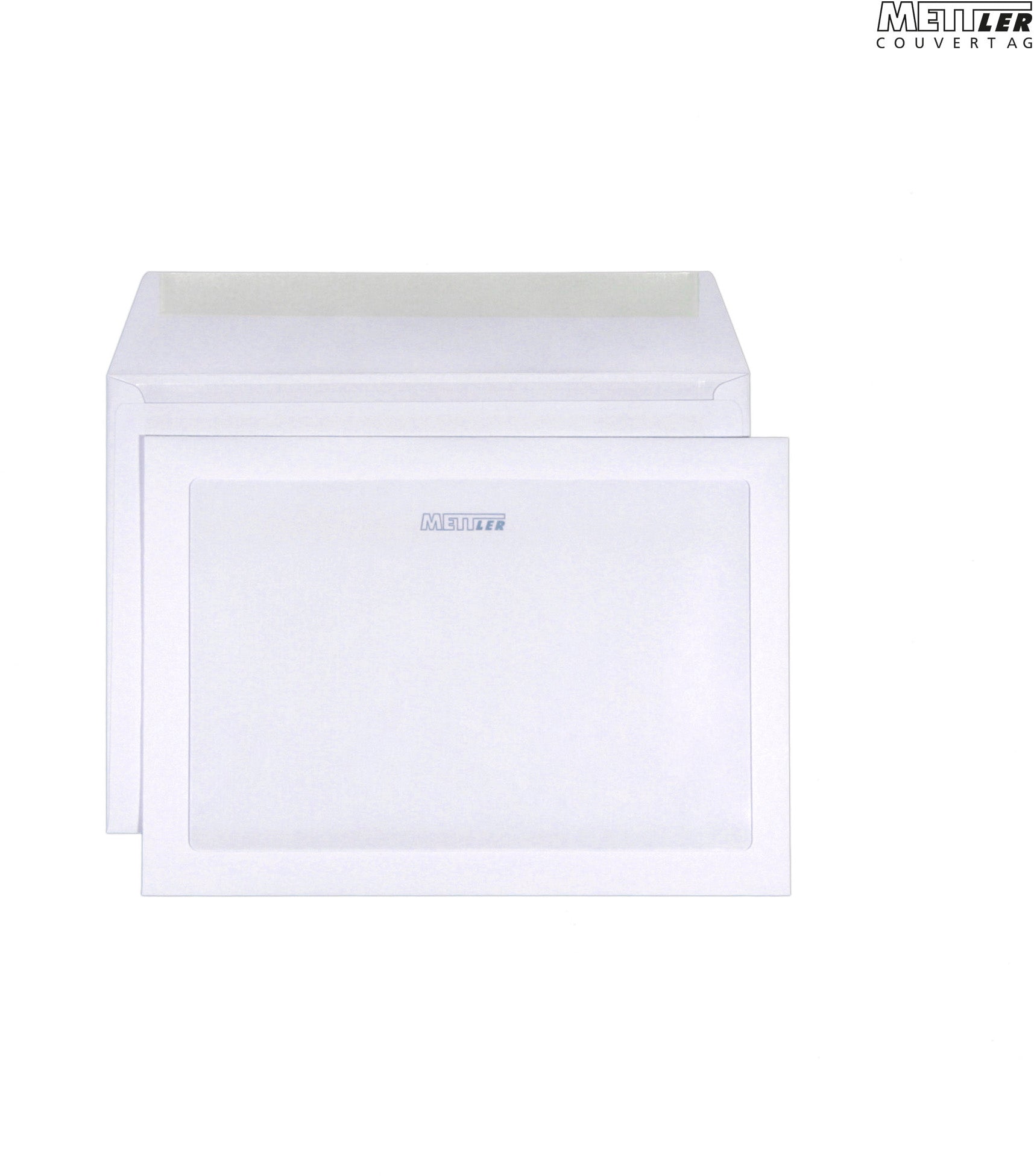 Mettler Couvert C5, Fenster rechts, Nassklebung, ultraweiss, 100 g/m², lasertauglich – Mettler – 500 Stk.