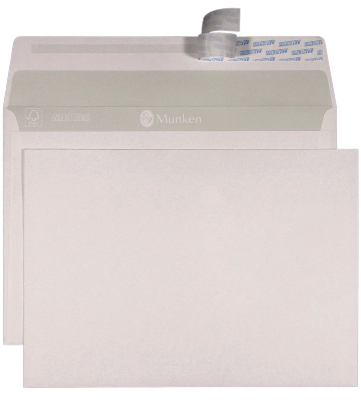 Mettler Couvert C5, ohne Fenster, Haftklebung, weiss, 120 g/m², Munken Polar – 500 Stk.