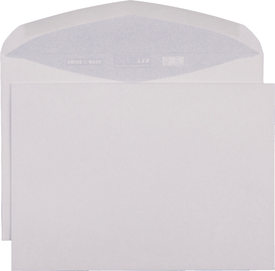 Mettler Couvert C5, ohne Fenster, nassklebend, nautilus superwhite, 100 g/m², lasertauglich – 500 Stk.