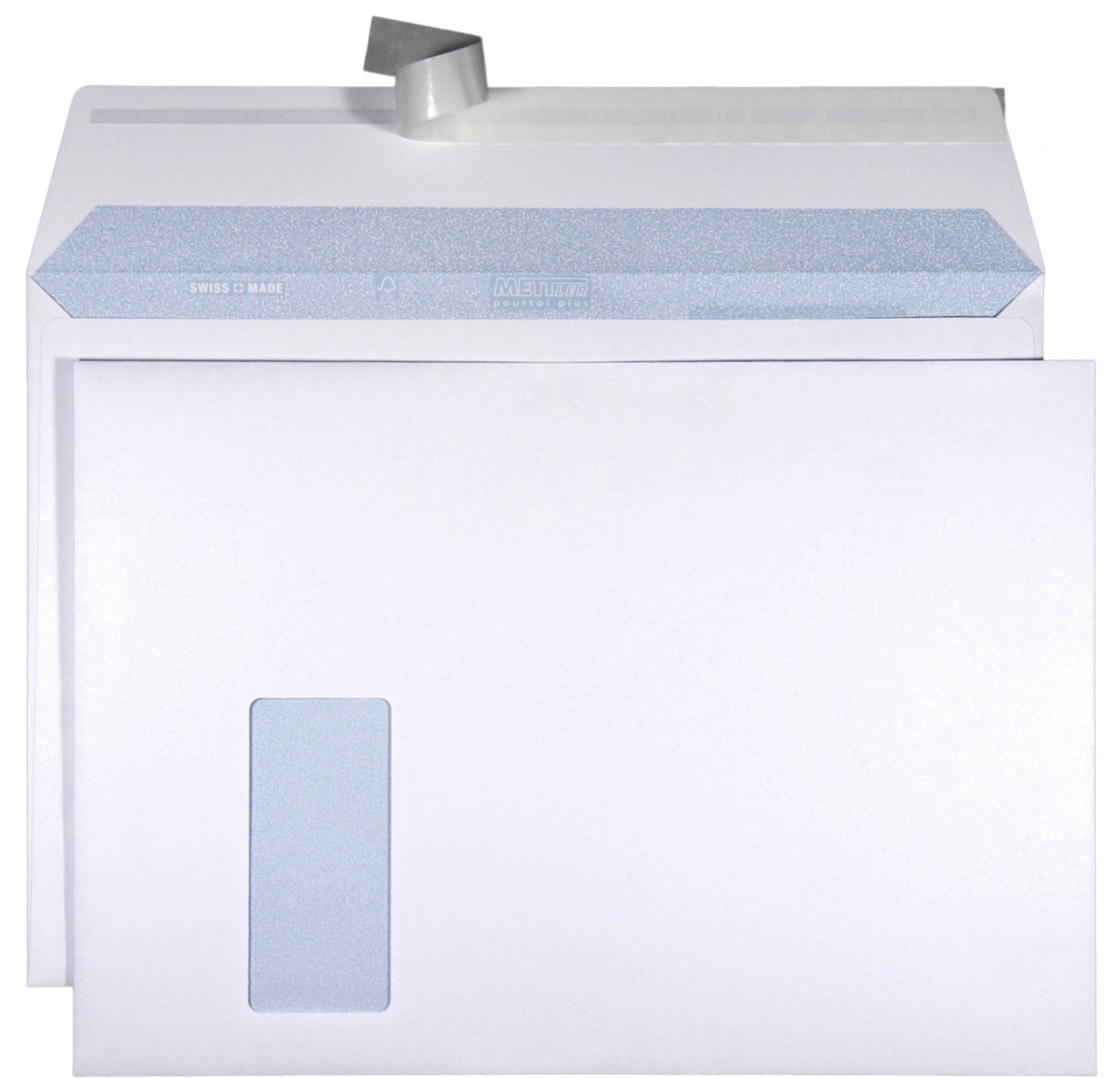 Mettler Couvert C4, Fenster links, Haftklebung, ultraweiss, 120 g/m², Fensterfolie lasertauglich – 250 Stk.