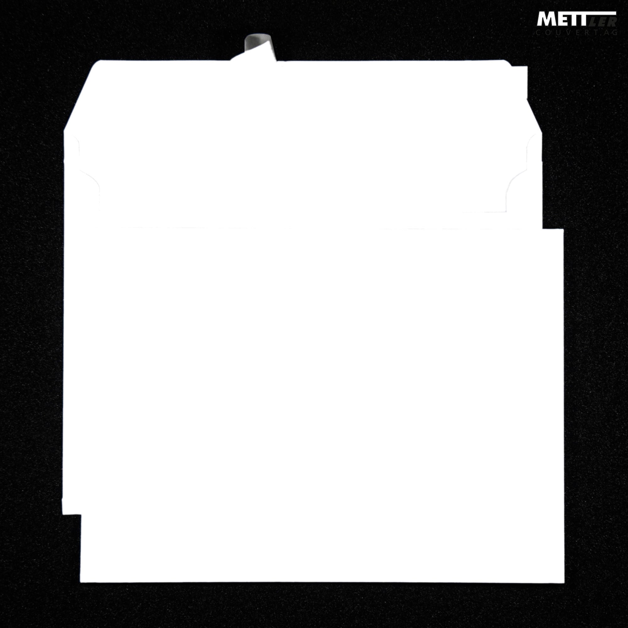 Mettler Seitenfaltentasche C4, 20 mm, ohne Fenster, selbstklebend, Papier, Ultraweiss