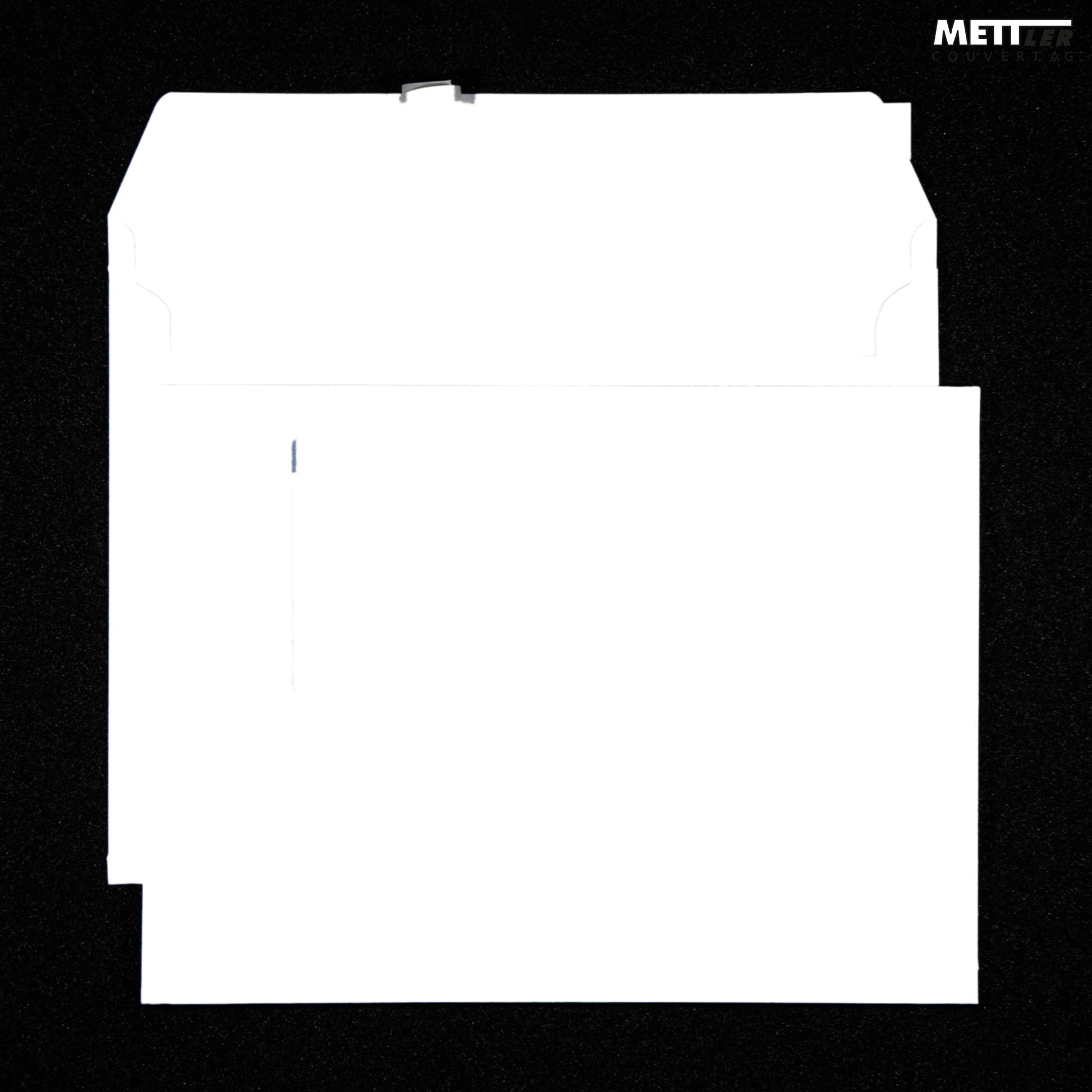 Mettler Seitenfaltentasche C4, Fenster rechts, Haftklebung, Ultraweiss, 120 g/m², 20 mm Falte – Mettler – 200 Stk.