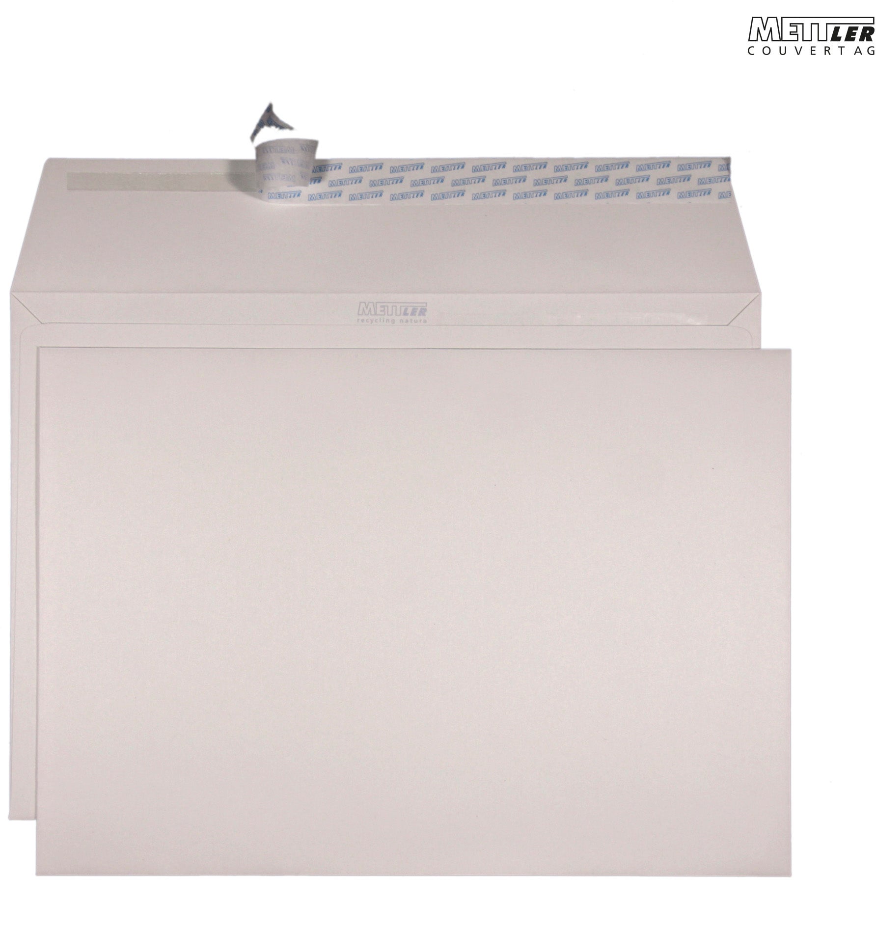 Mettler Couvert C4, ohne Fenster, Haftklebung, 120 g/m², Recyclingpapier, Nautilus Classic – 250 Stk.