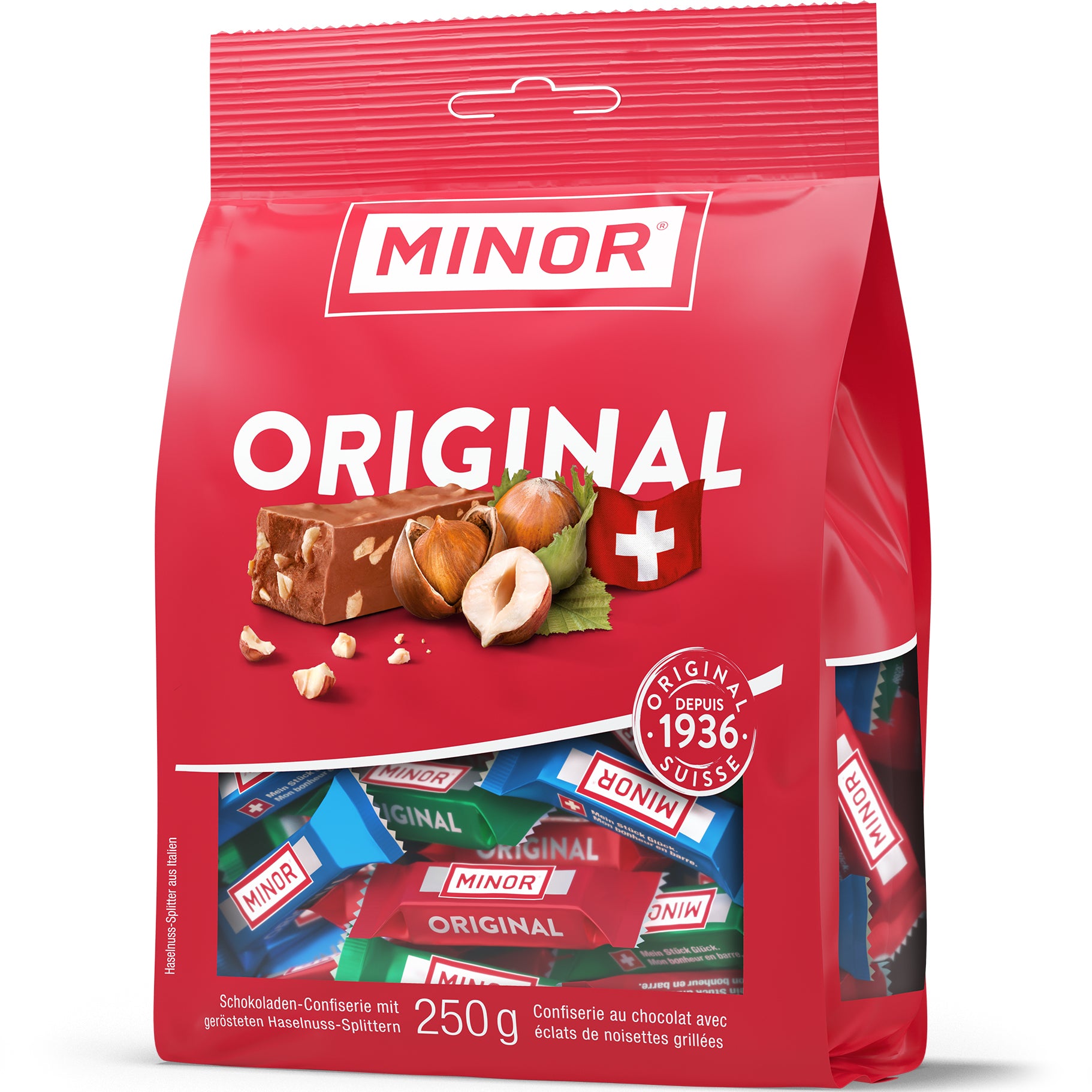 Minor Original Schokoladenriegel – Haselnuss – 261 g