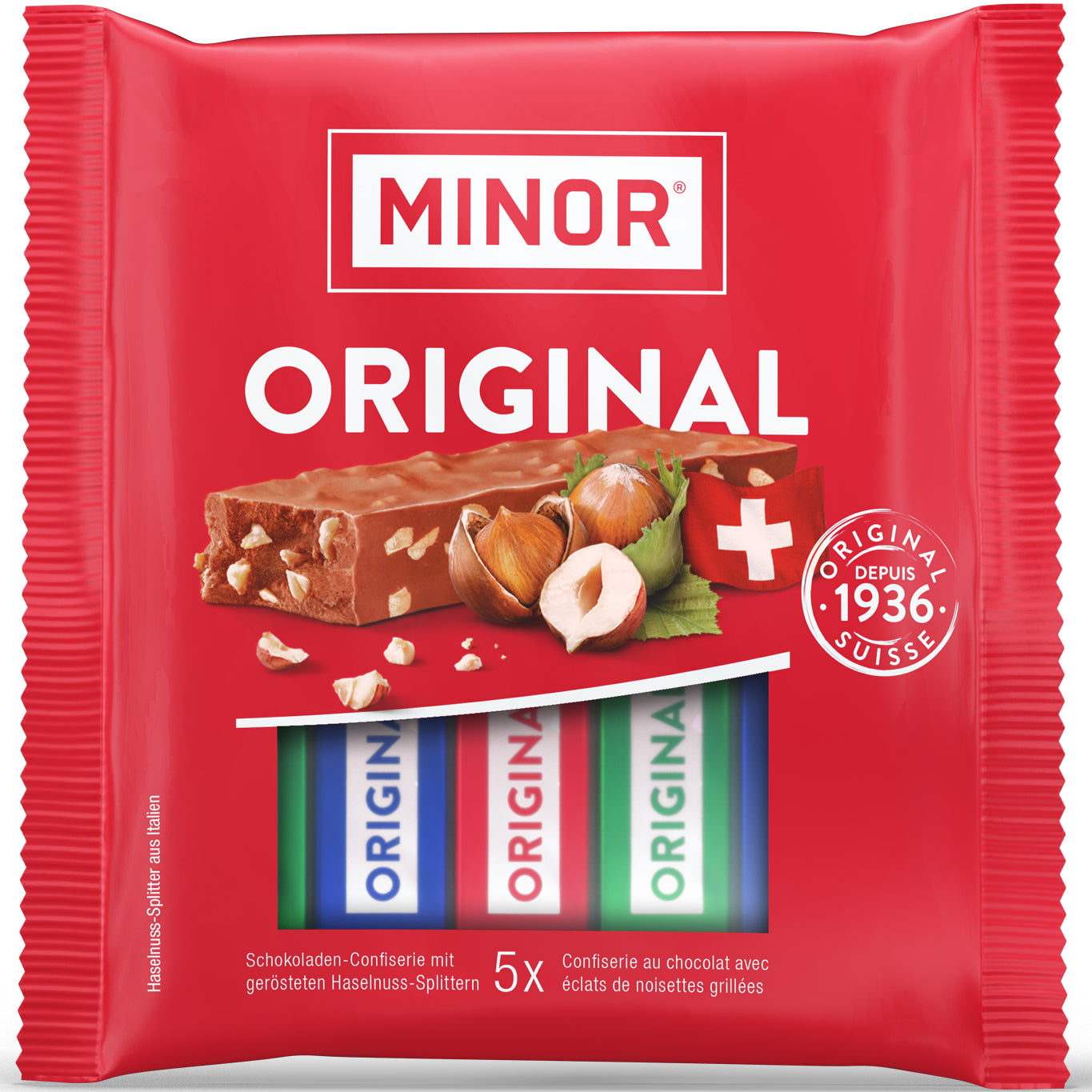Minor Schokoladenriegel – Original – 121 g