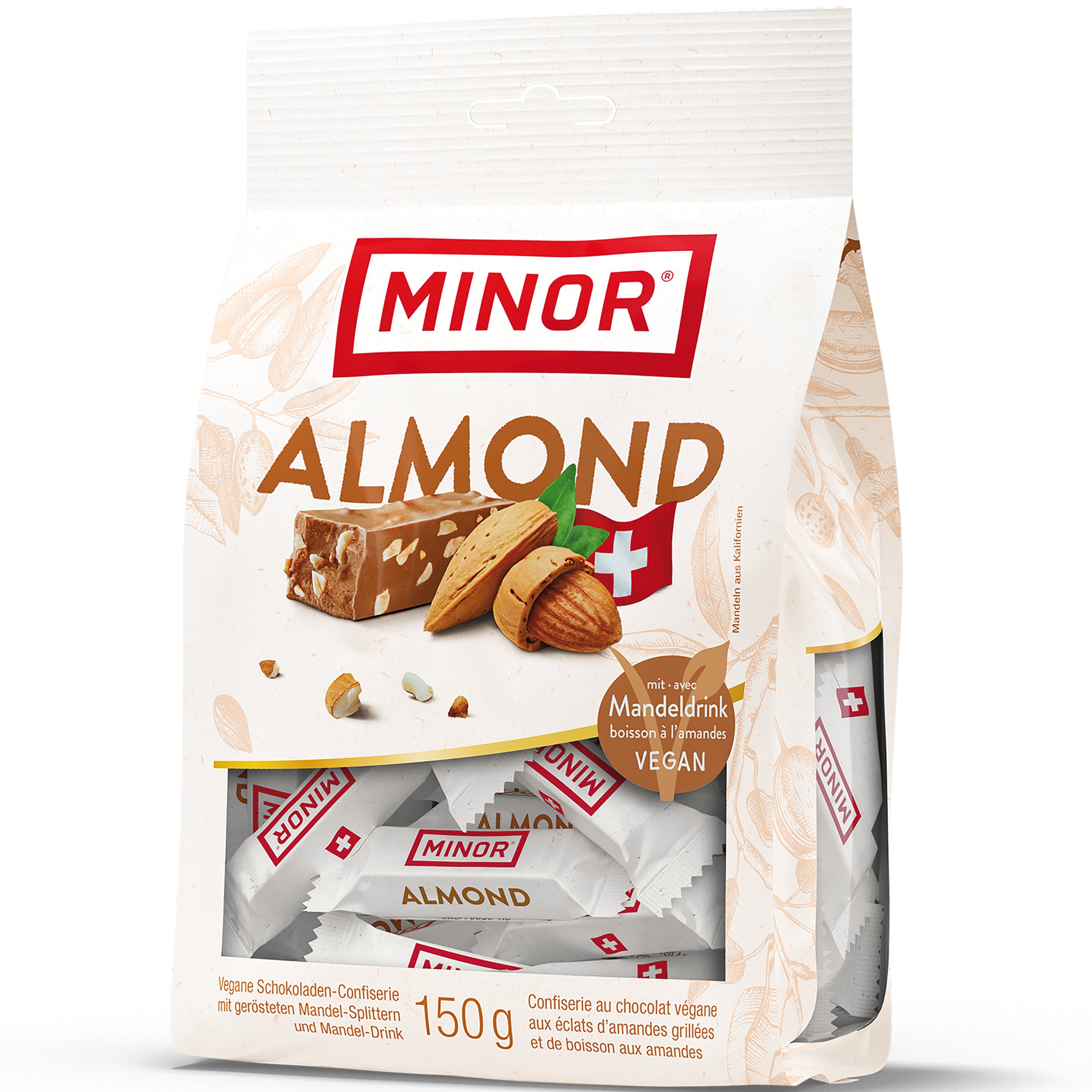 Minor Mandel Schokolade – Mandel, vegan – 165 g