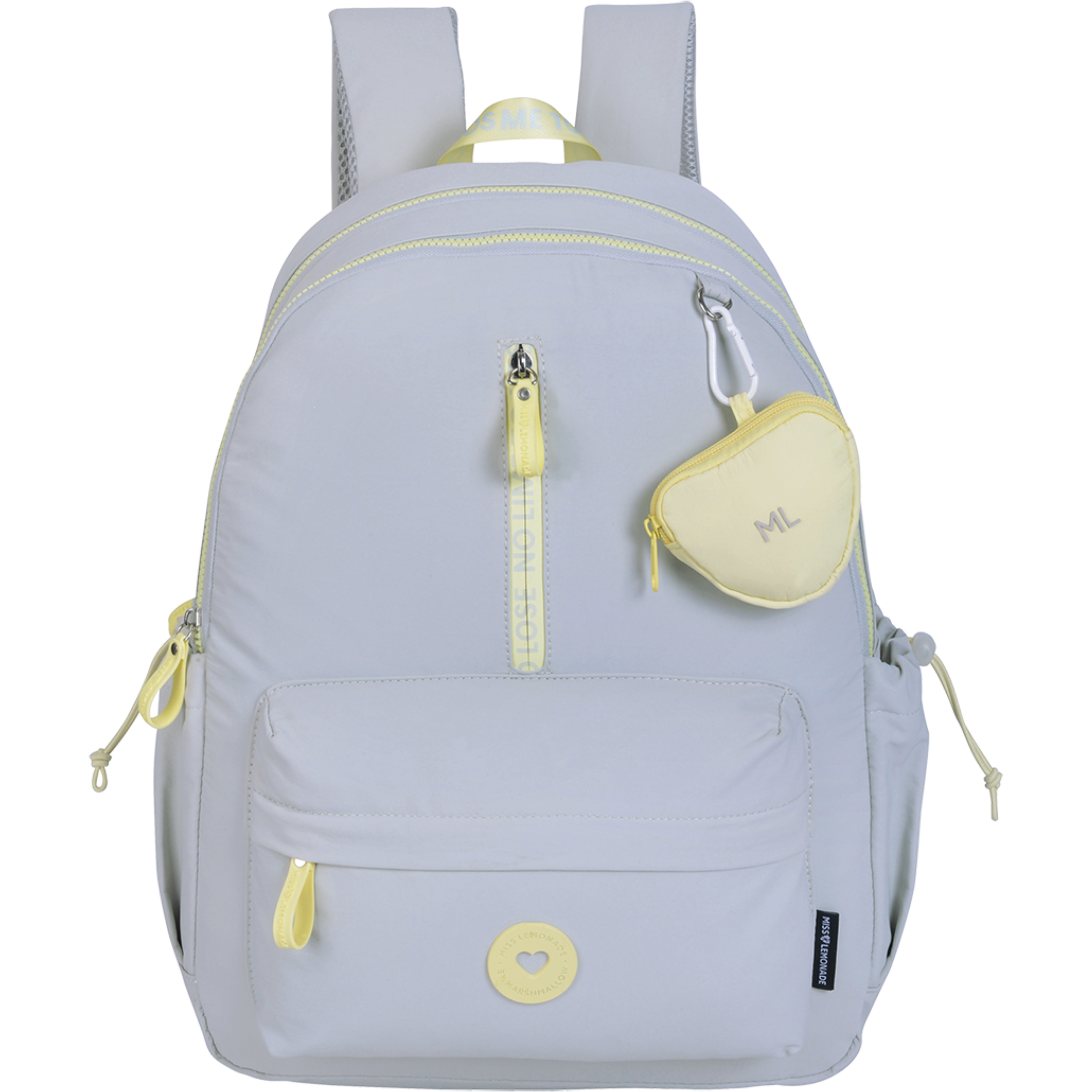 Miss lemonade Notebook-Rucksack 65621 – mit gepolstertem Laptopfach, Nylon – Venus Grey, 430 × 330 × 160 mm