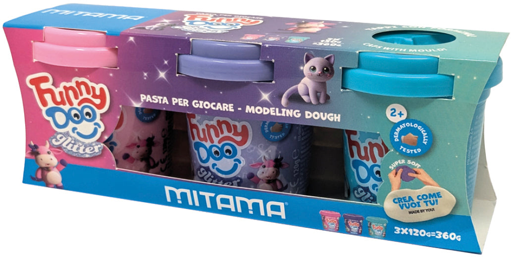 Mitama Funny Doo – Knete-/Modelliermasse-Set – trocknet nicht aus – ab 3 Jahren