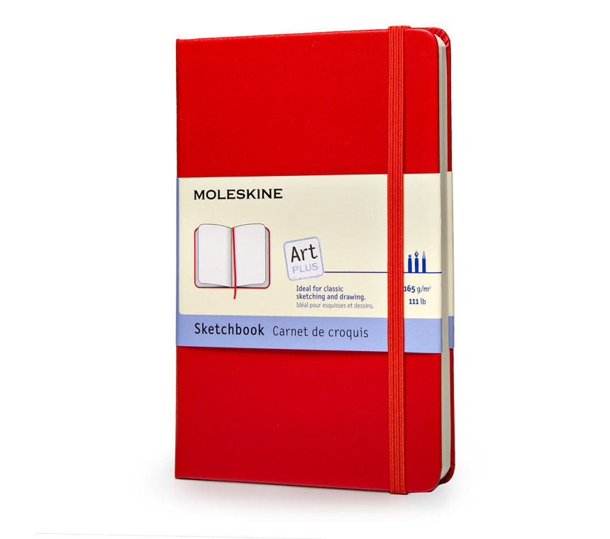 Moleskine Skizzenbuch – A5 – Hardcover – rot, blanko, fadengeheftet