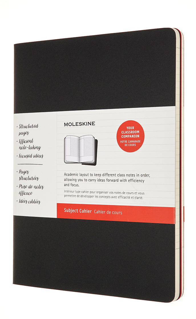 Moleskine Notizheft – 192 × 252 mm – Fadenheftung, perforiert, abgerundete Ecken; 16 heraustrennbare Blätter