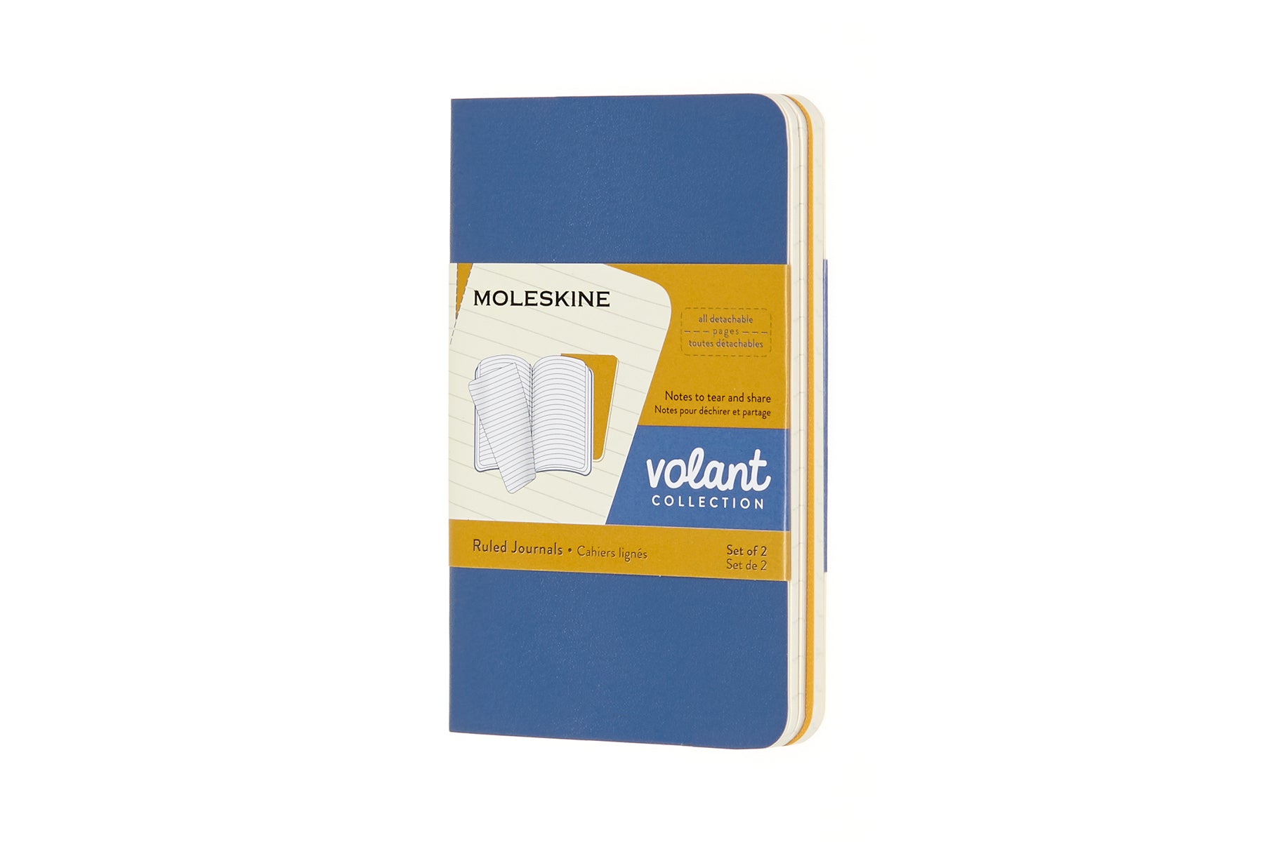 Moleskine Notizheft – 105 × 66 mm – Korallrot & Aquamarinblau – 2 Stück