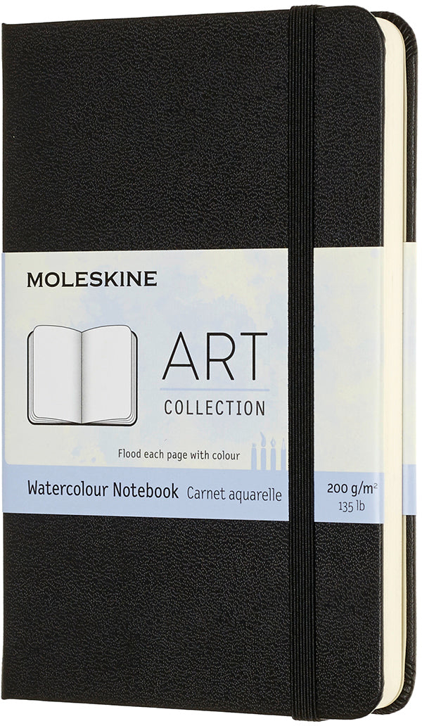 Moleskine Art Plus Aquarell-Skizzenbuch – A6 – Hardcover – 60 Seiten – Schwarz