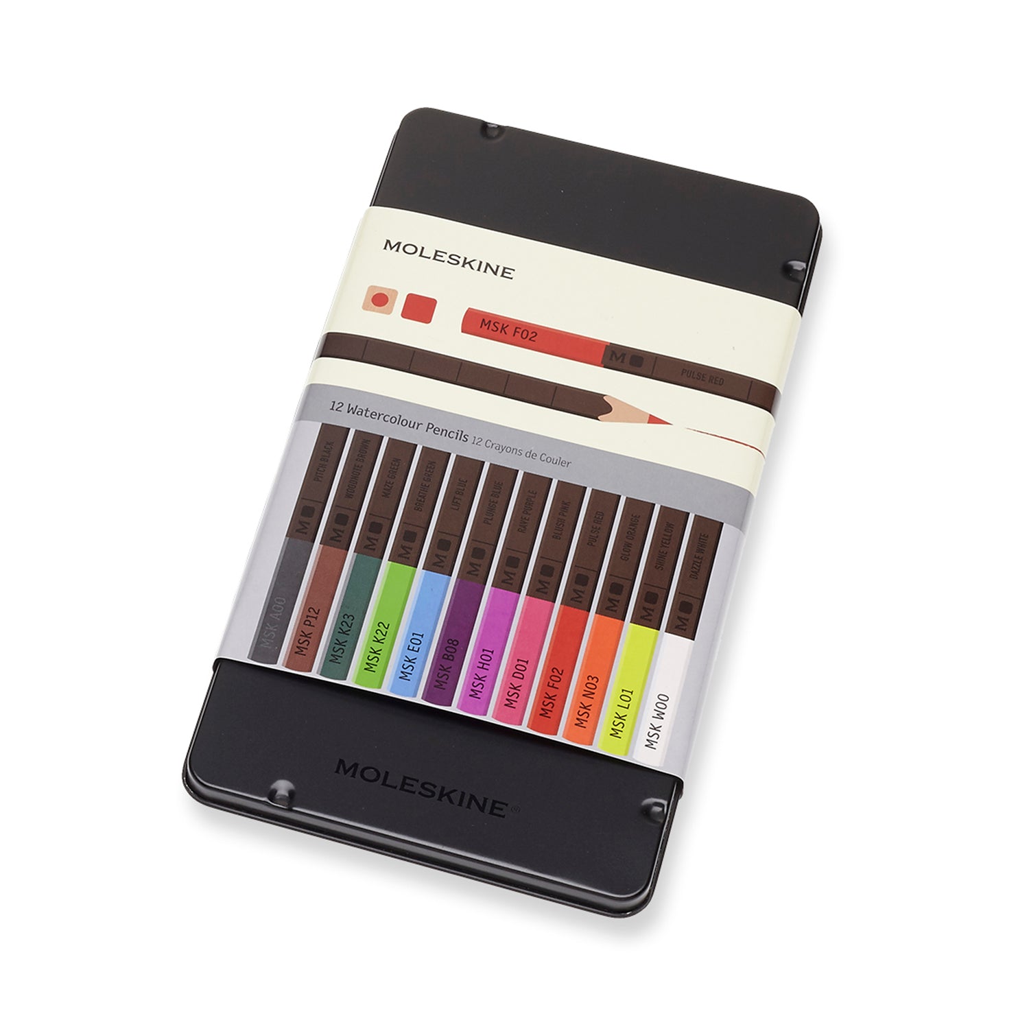 Moleskine Aquarellfarbstifte – 12 Farben, Ø 3 mm