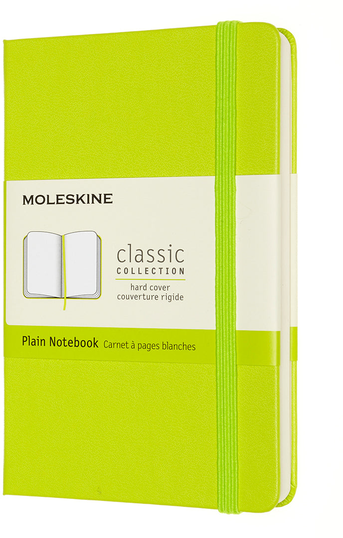 Moleskine Notizbuch – A6 – blanko – 192 Seiten – Hardcover, Gummiband, Lesezeichen – Limettengrün