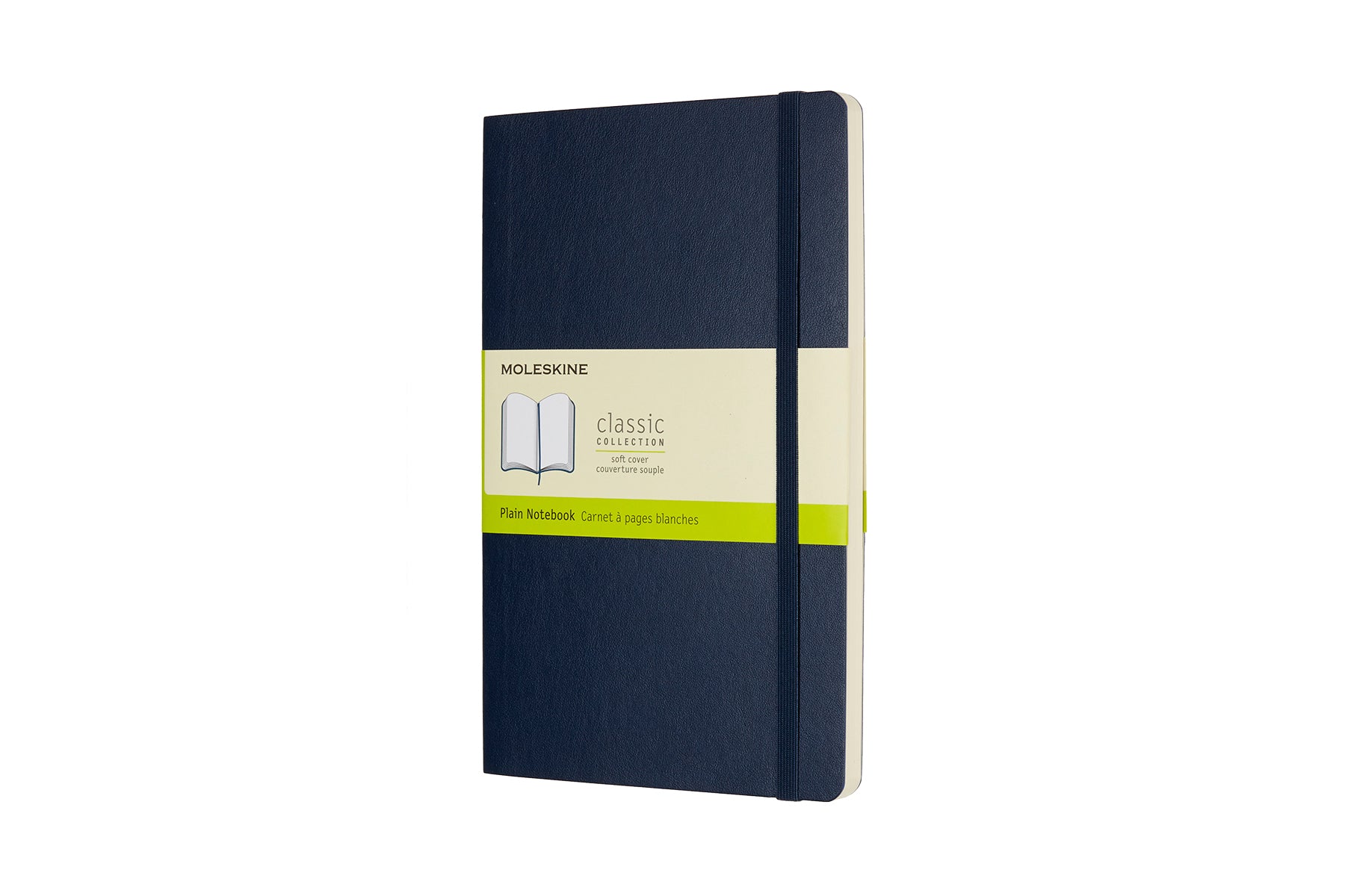 Moleskine Classic Notizbuch – 131 × 212 mm – blanko – Hardcover, Gummiband, Lesezeichen, Saphir