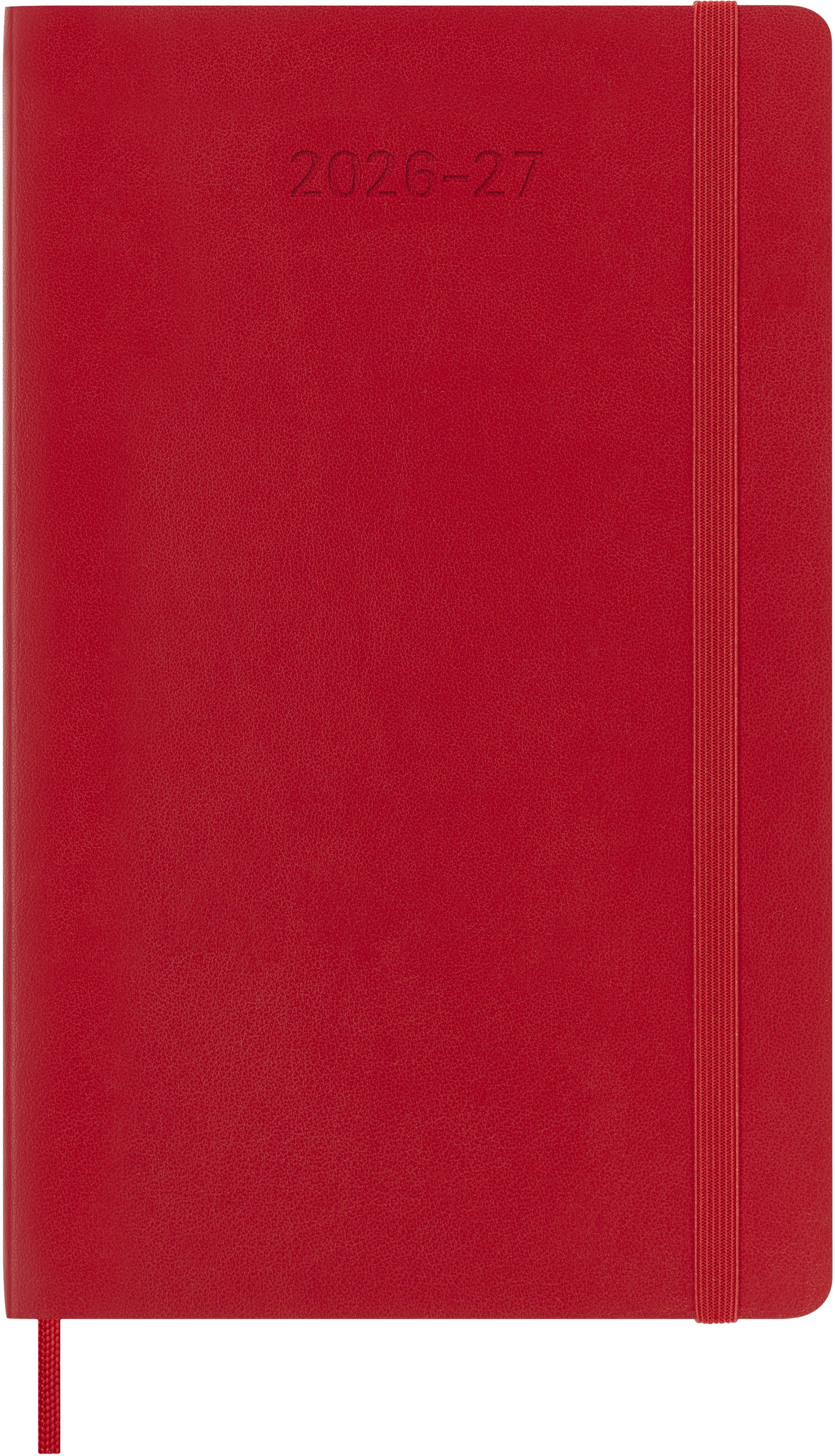 Moleskine Wochen-Notizkalender – Wochenagenda Jul 2026–Dez 2027, 1 Woche/1 Seite, 13,2 × 21 cm, Softcover, Rot