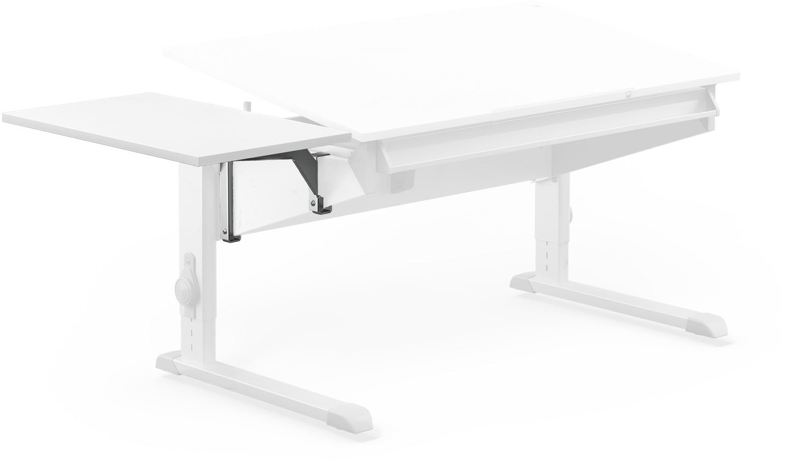 Moll Sprinter – Side Top, 80 × 66 × 7 cm, 12 kg, weiss