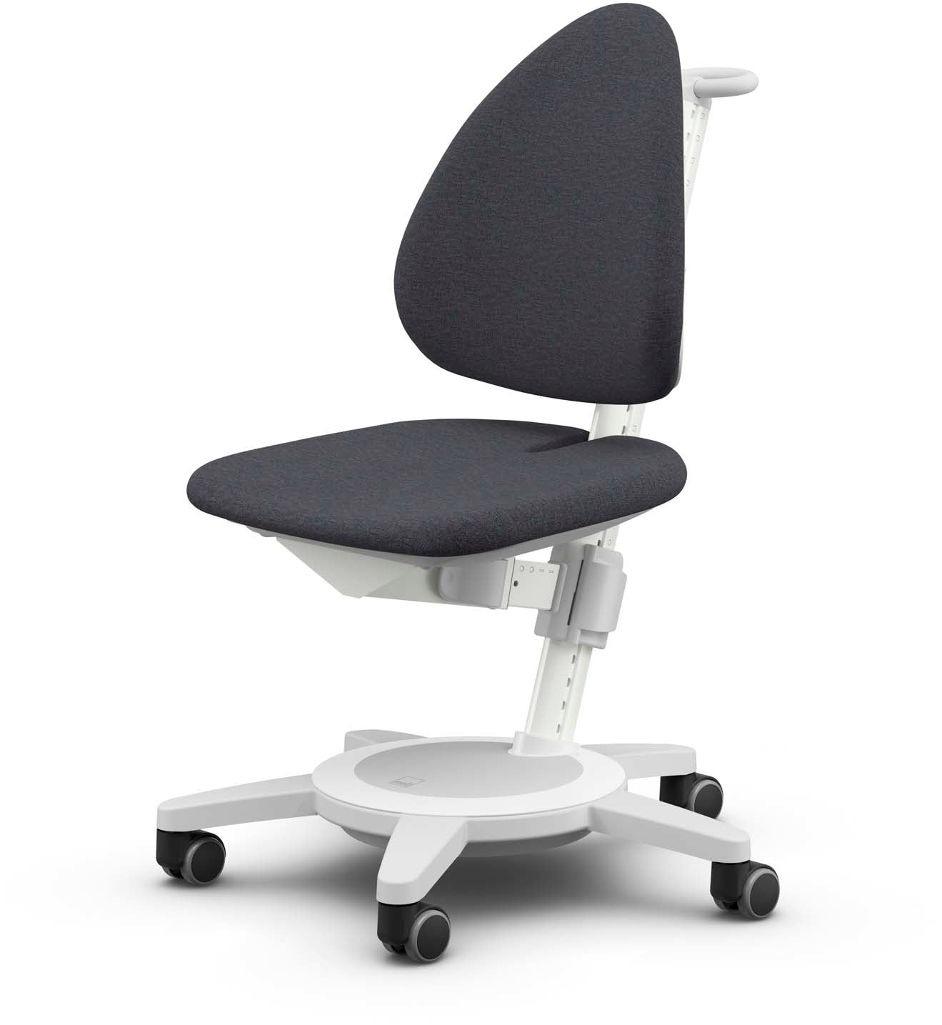 Moll Maximo 100261020 Kinder-Bürostuhl – Stoff – Anthrazit/Weiss, mitwachsend, 28–54 cm