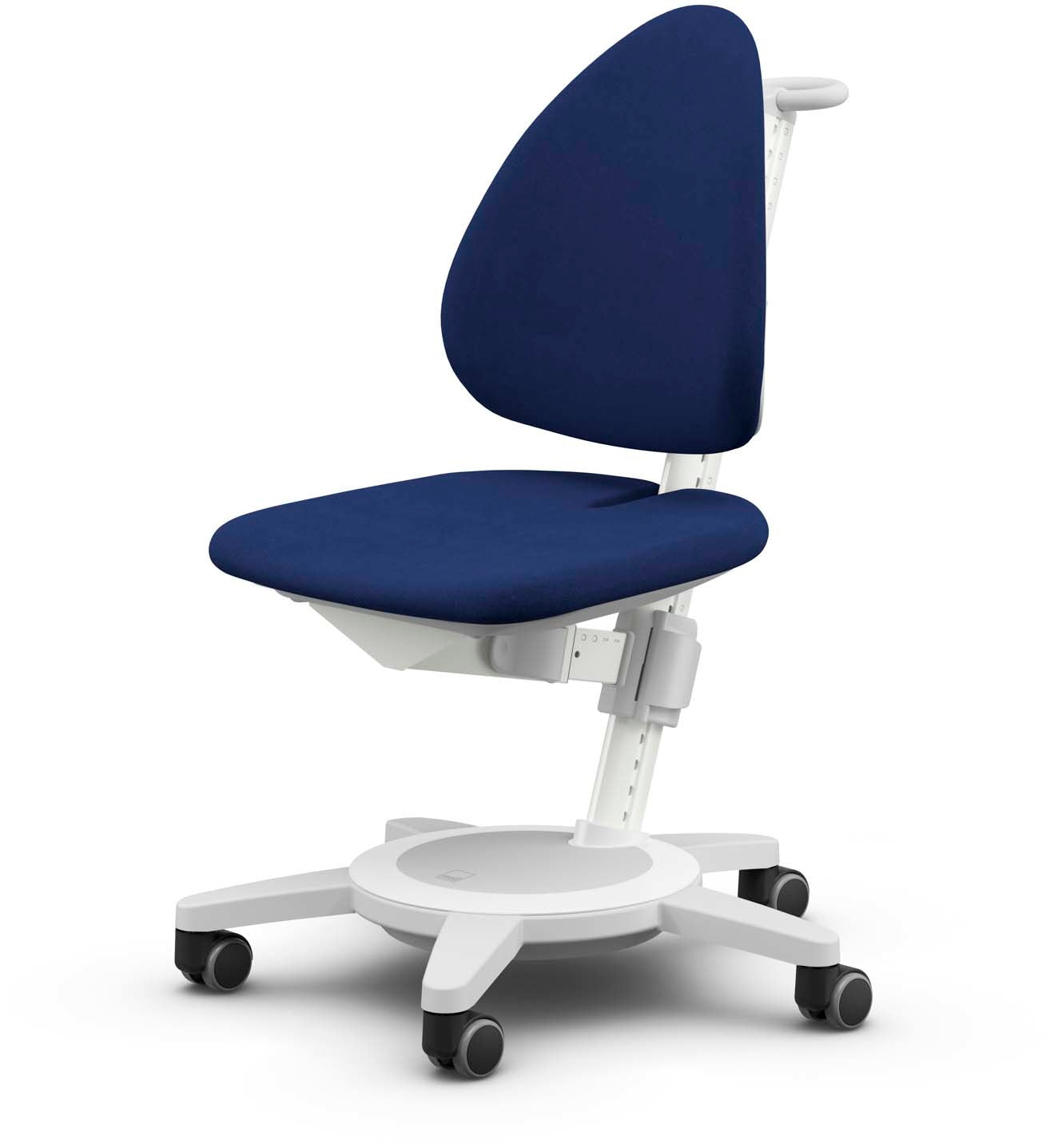 Moll Maximo Kinder-Bürostuhl – Stoff/Polsterrücken – Blau/Weiss, mitwachsend, 28–54 cm