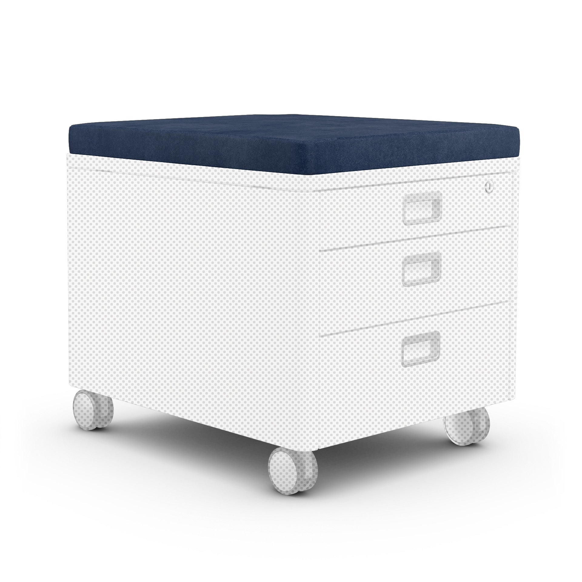 Moll Sitzkissen – 46,0 × 61,0 × 6,0 cm, Schaumstoff, abnehmbarer Bezug, für MOLL Rollcontainer Pro