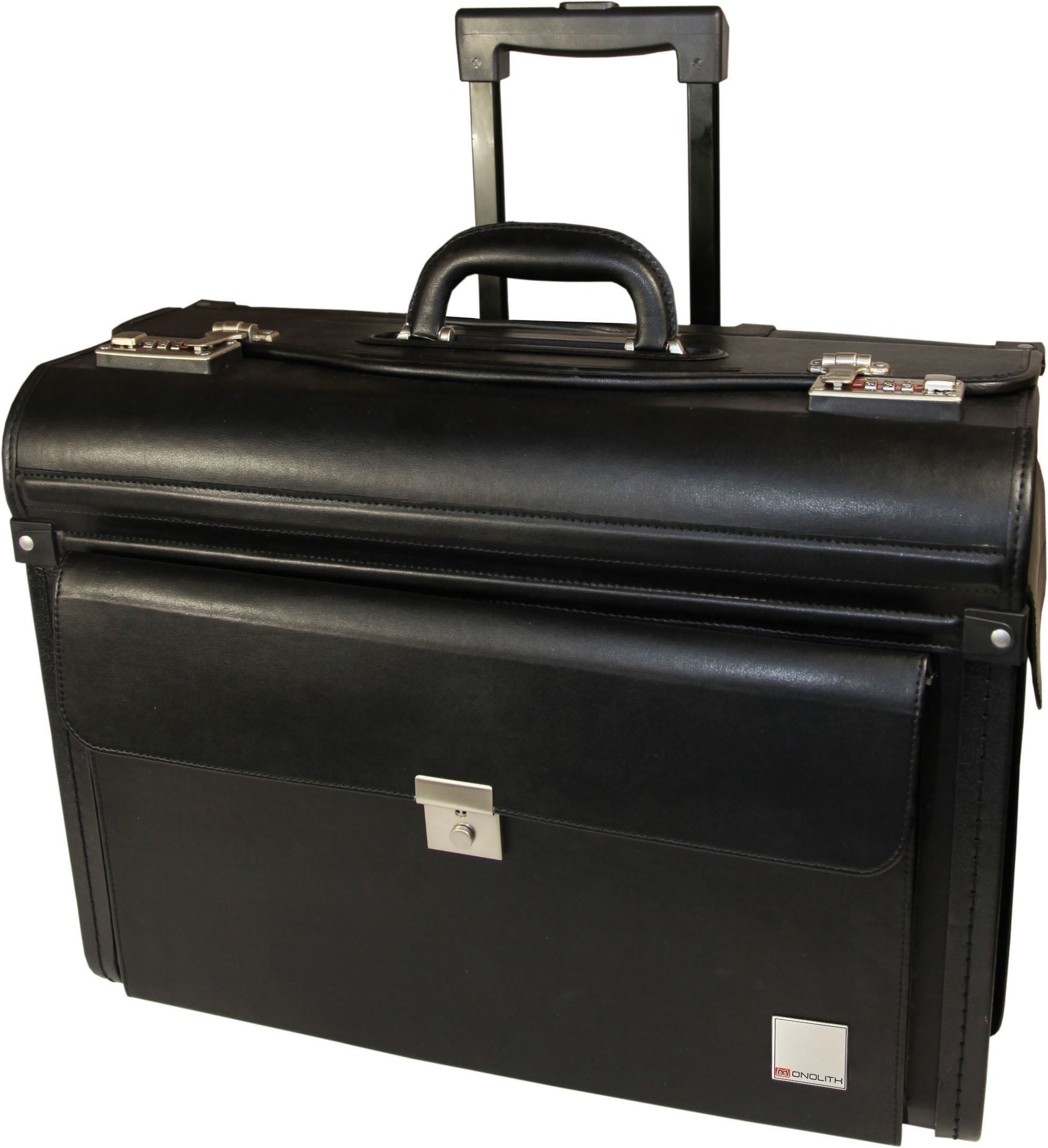 Monolith 2179 – Pilotenkoffer, Kunstleder, Schwarz, 26 × 50 × 39,5 cm