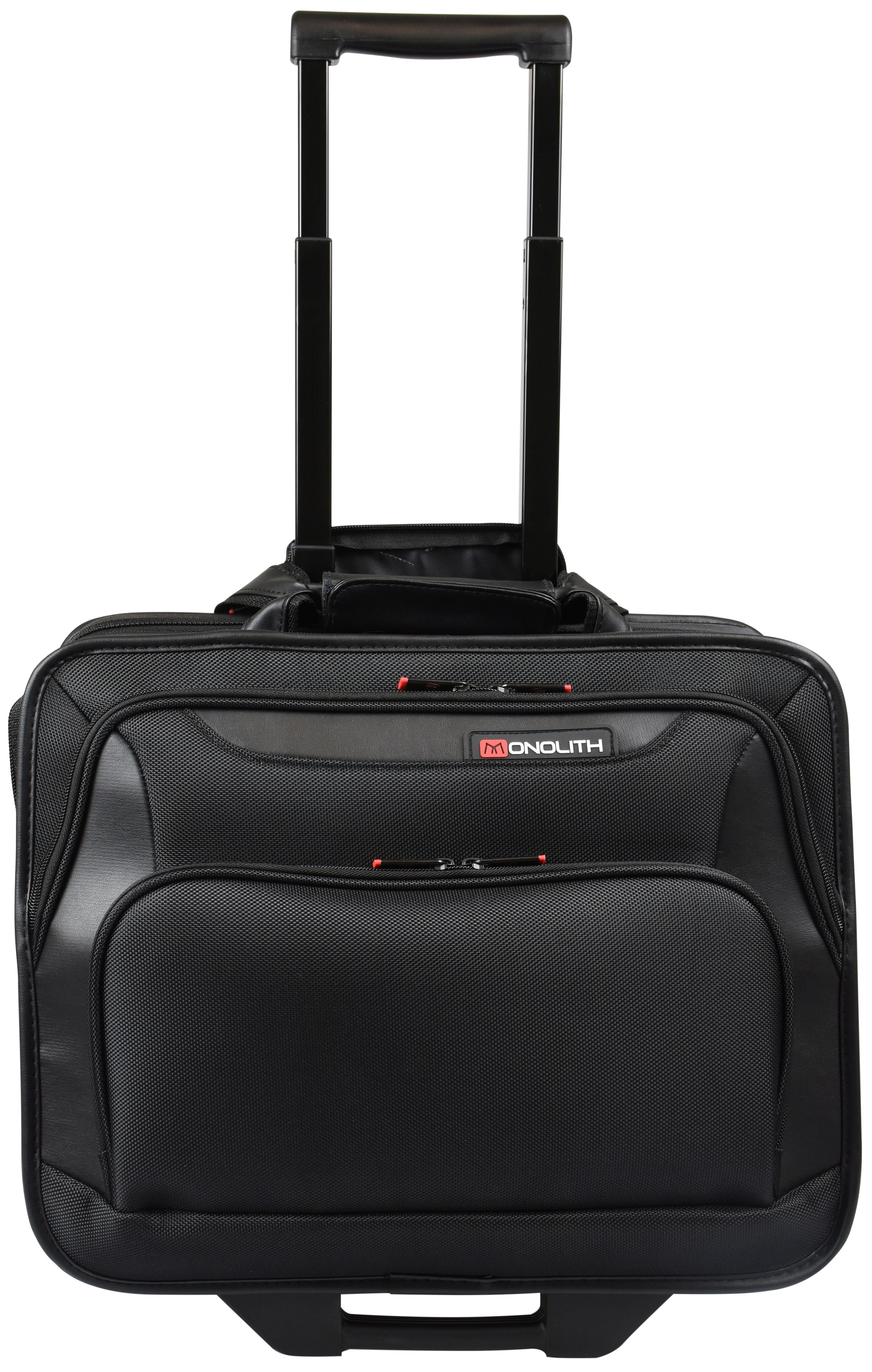 Monolith Deluxe 2372 – Business-Trolley, Handgepäck geeignet, Nylon, Schwarz, 42 × 23 × 44 cm