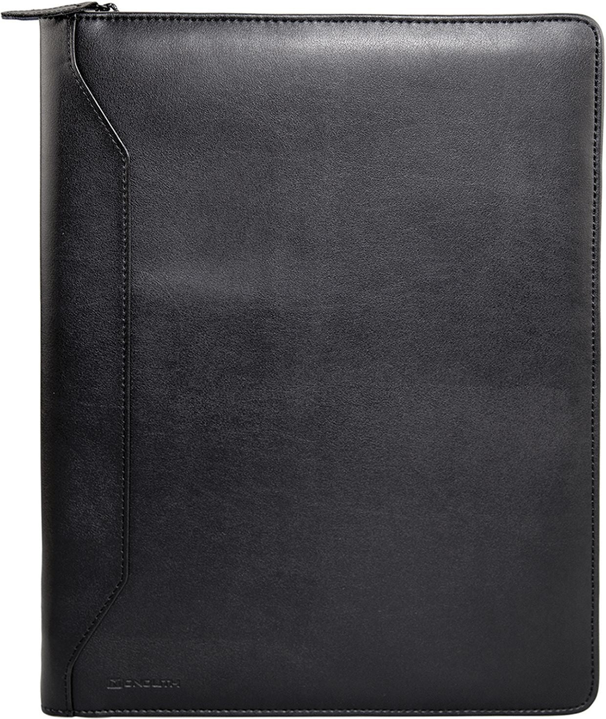 Monolith Schreibmappe 2910, für A4, Reissverschluss, Dokumentenfach, Visitenkartenfächer – Kunstleder – Schwarz