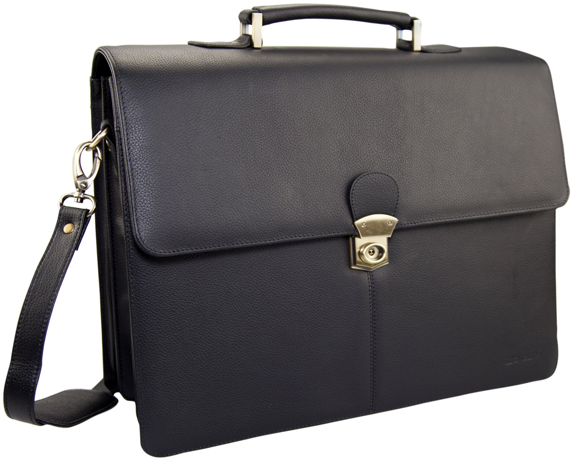 Monolith 3193 – Aktentasche, Leder, Schwarz, 36,5 × 9 × 42 cm