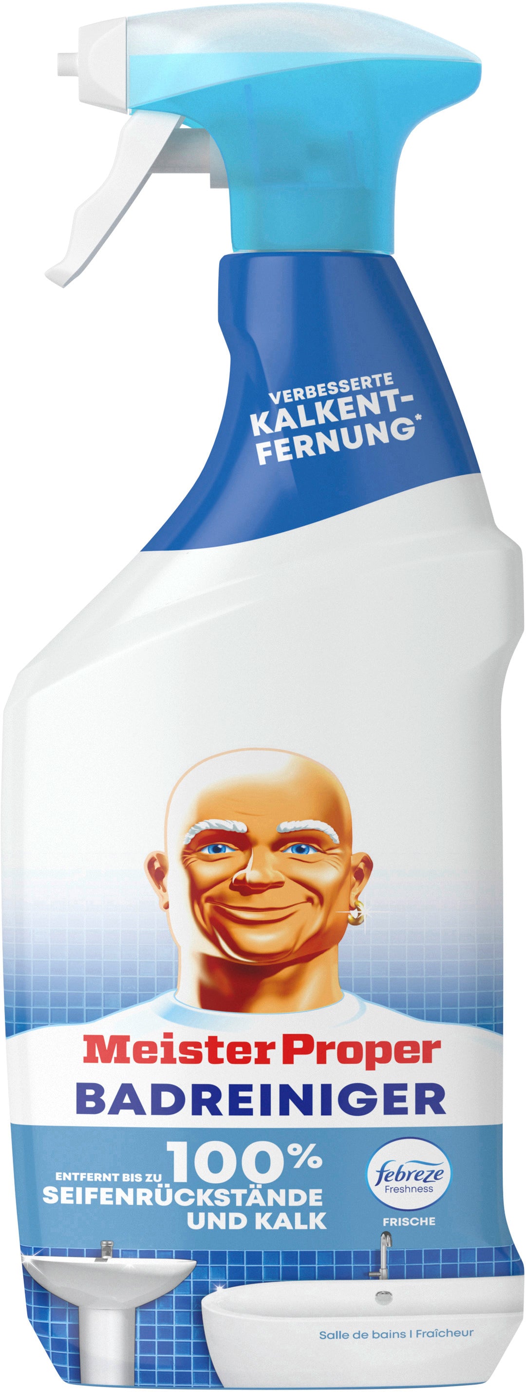 Mr.proper Mr. Proper 972080 Bad-/Kalkreiniger für Bad – Febreze Frische, Sprühflasche