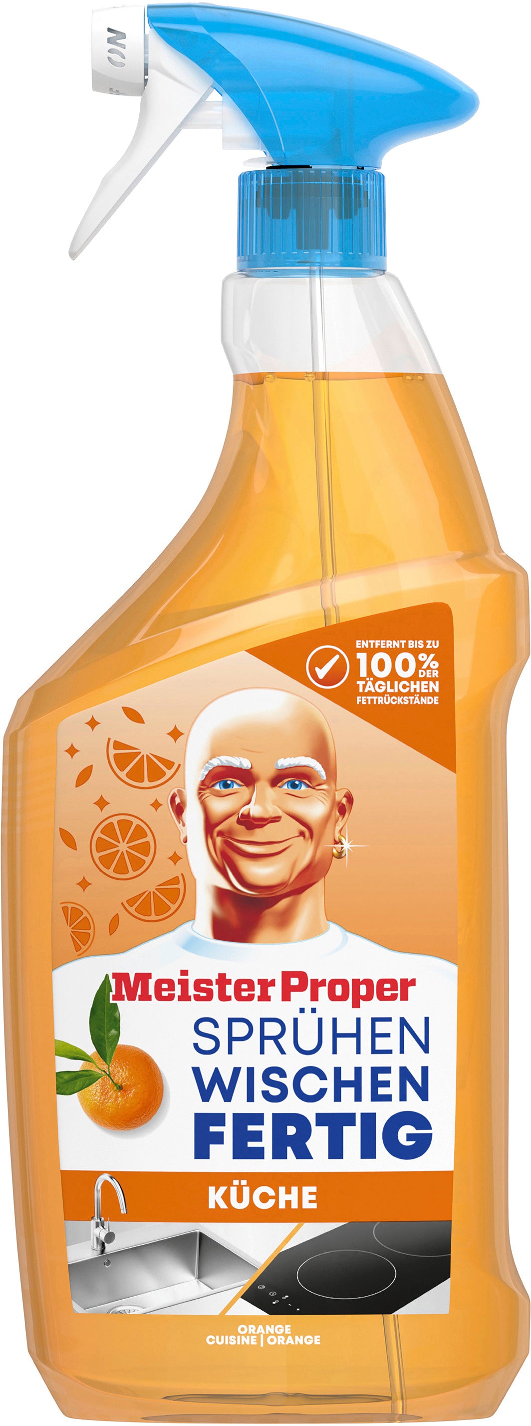Mr.proper Mr. Proper 972081 Küchenreiniger/Fettlöser für Küche – Orange, Spray, Sprühflasche