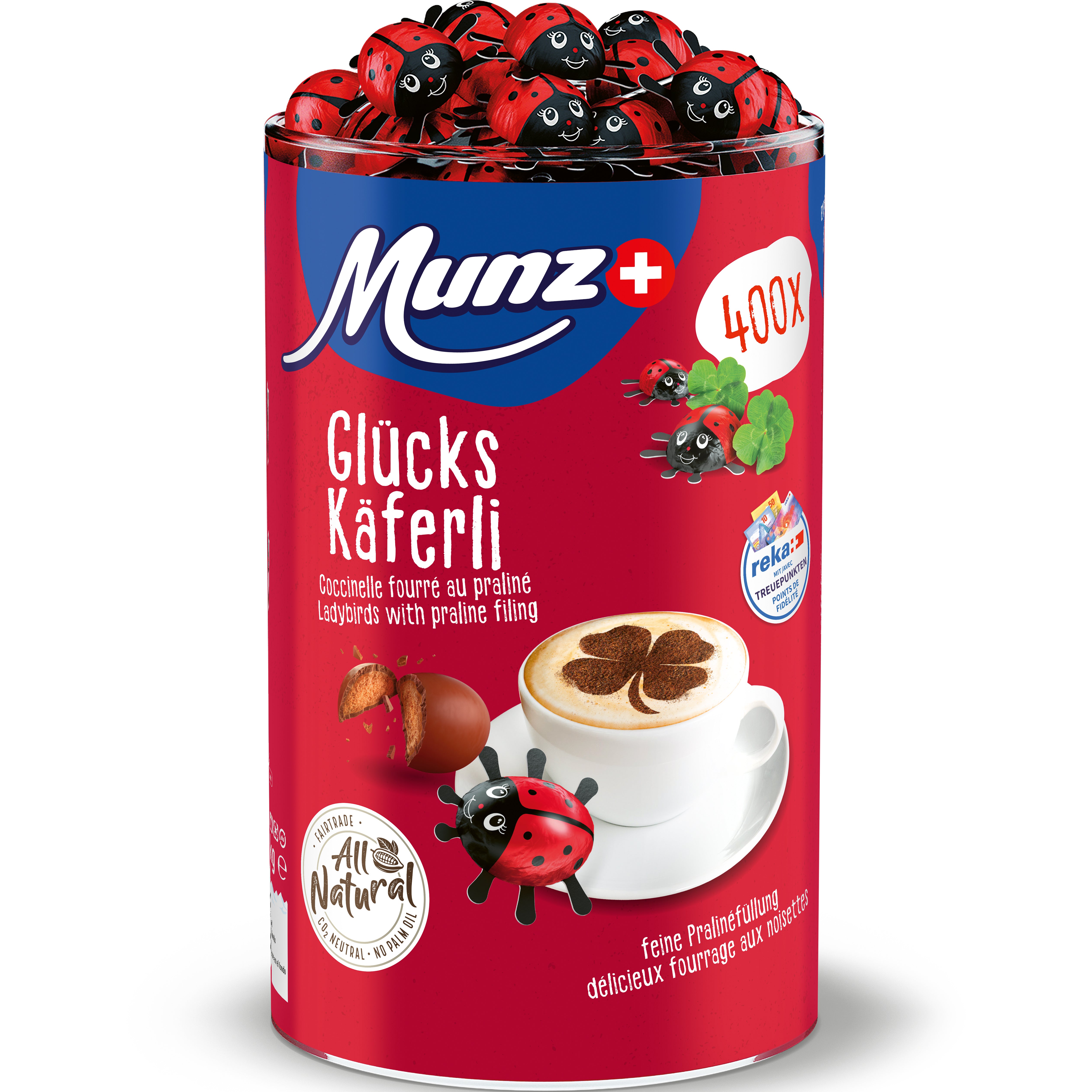 Munz Glückskäferli Pralinés, Milchschokolade – 2,29 kg