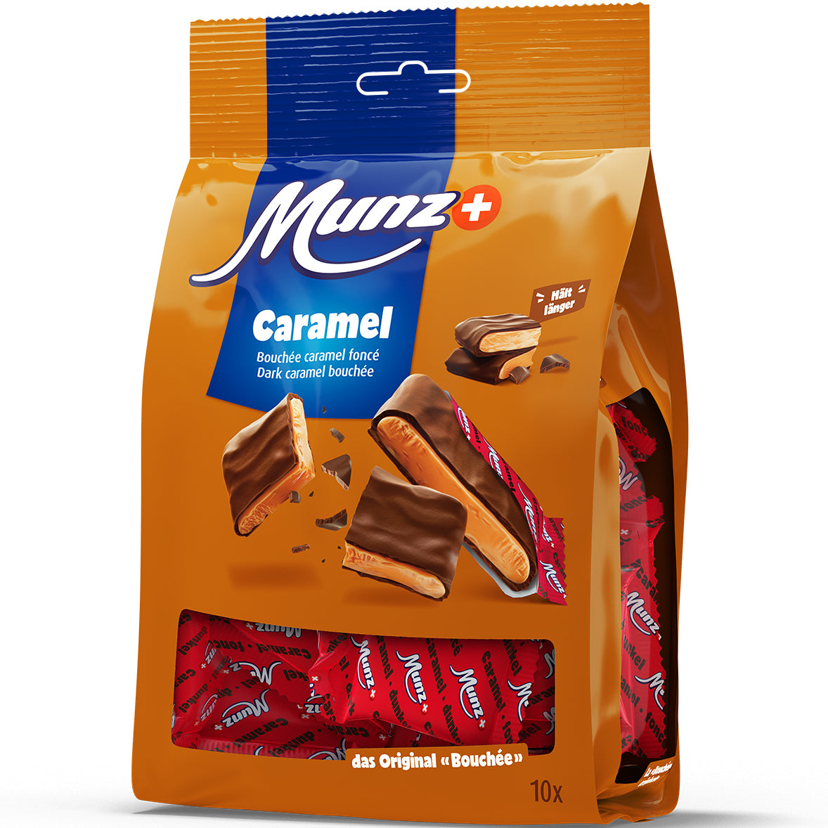 Munz Pralinés – Caramel, dunkle Schokolade – 205 g