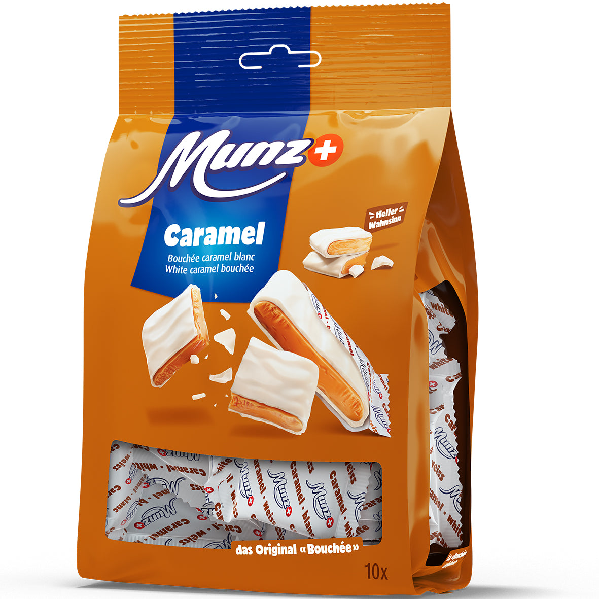 Munz Caramel Weiss Pralinés – weisse Schokolade – 208 g