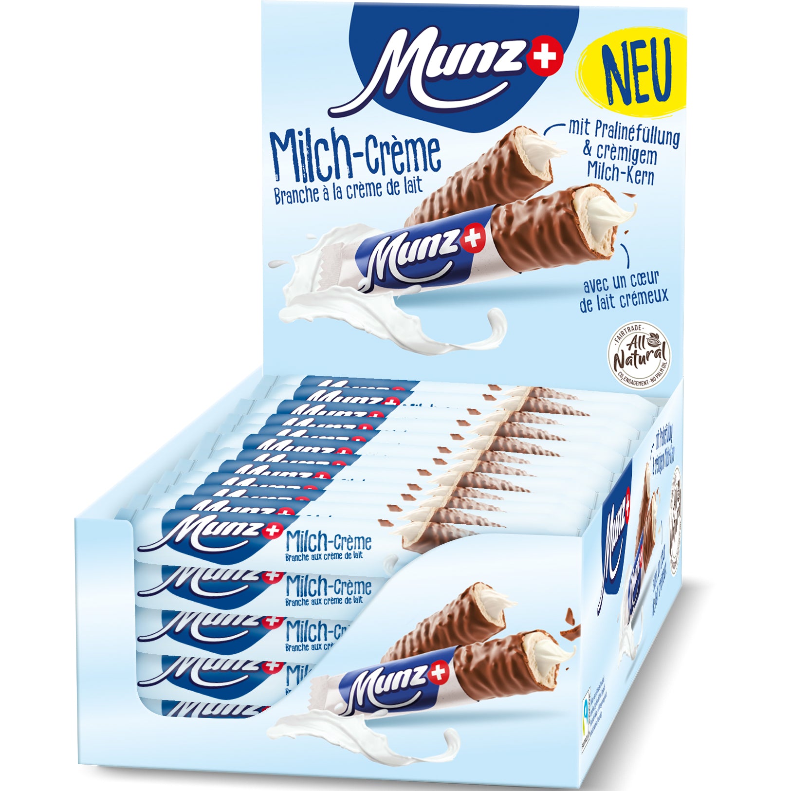 Munz Schokoladenriegel – Milch-Crème – 1,941 kg