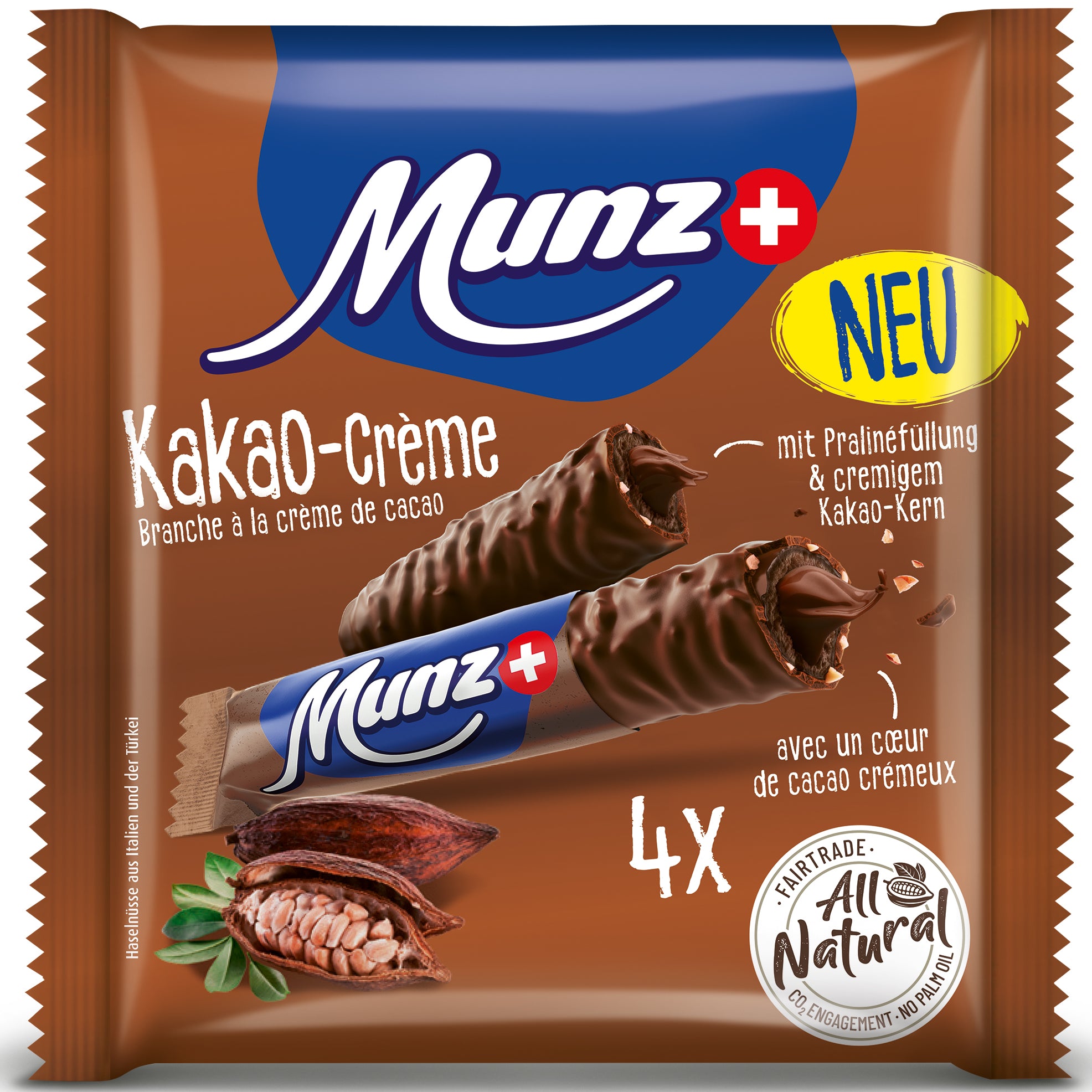 Munz Schokoladenriegel – Kakao-Crème – 107 g
