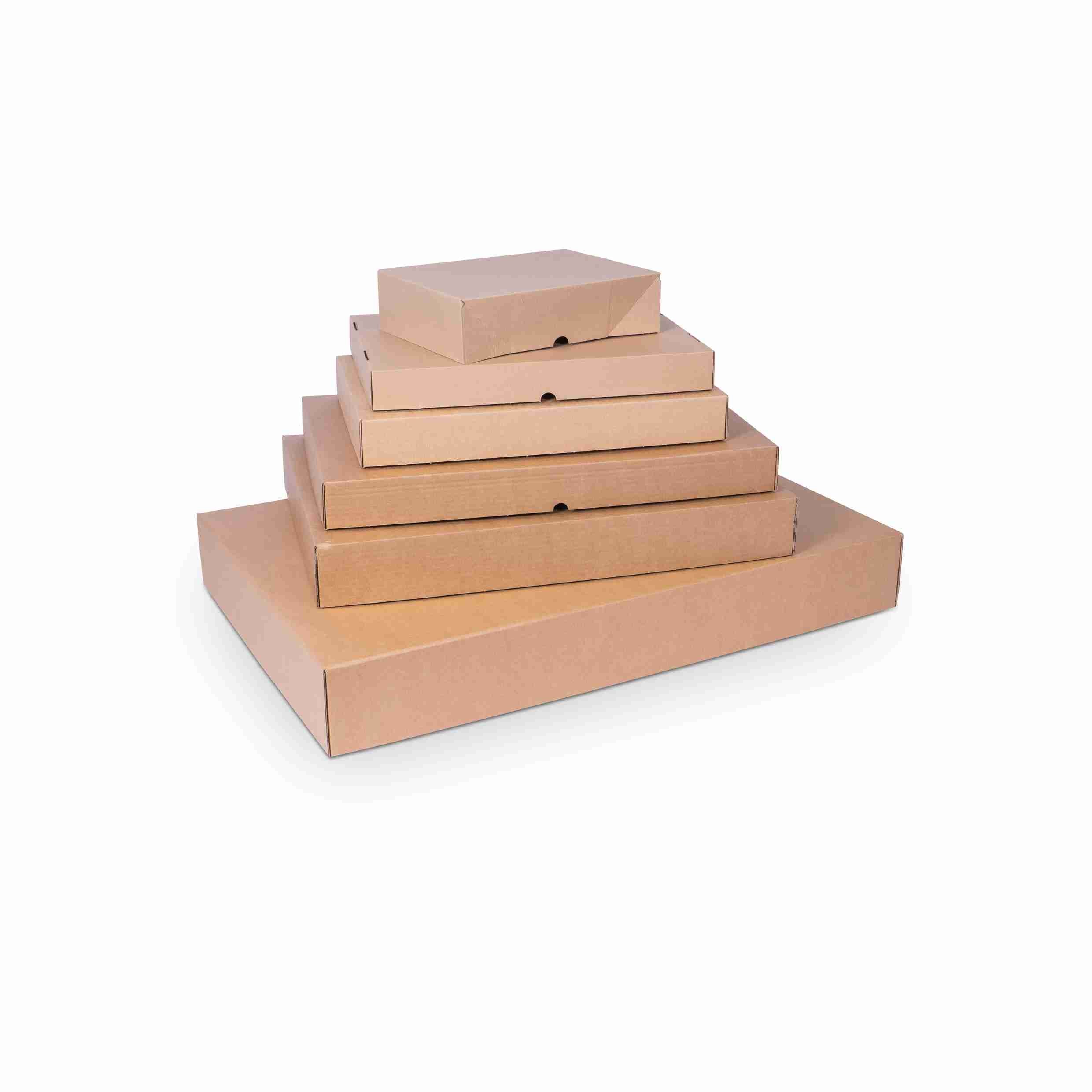 Model Teleskopbox – 560 × 360 × 60 mm, braun, Wellkarton, höhenvariabel – Palette (1000 Stk.)