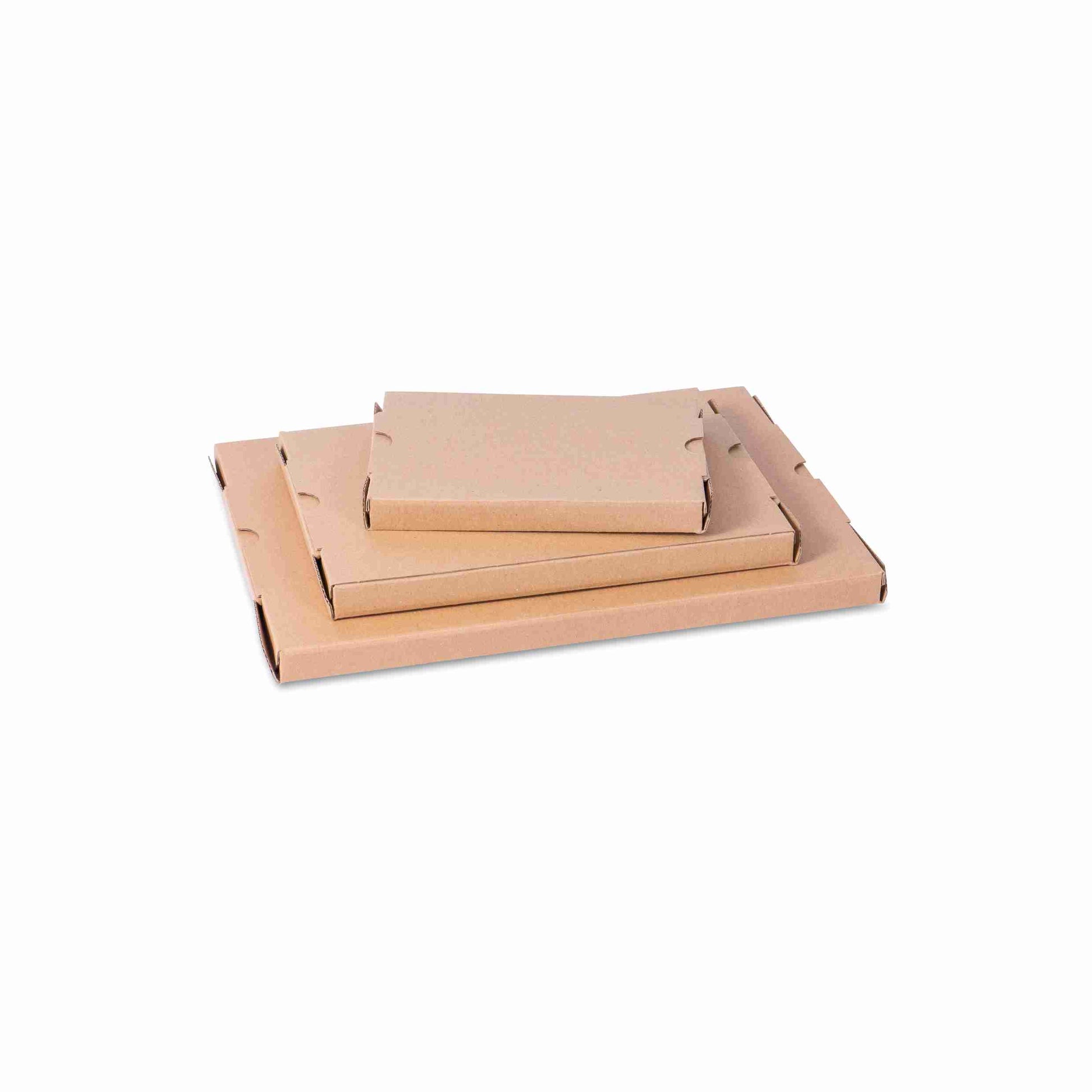 Model Versandverpackung – 230 × 163 × 16 mm, braun, Lasche – 1 Stk., ab 100 Stk.
