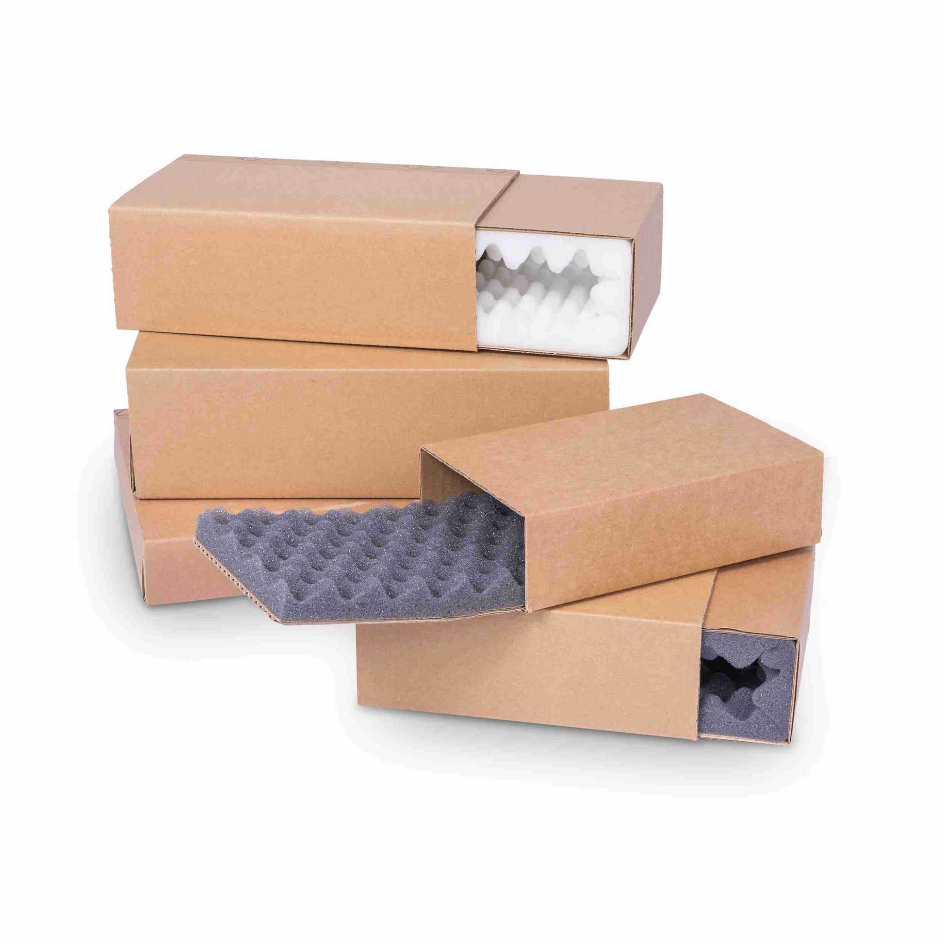 Model Stulpschachtel – 340 × 240 × 40 mm, braun, Wellkarton – 1 Palette (456 Stk.)