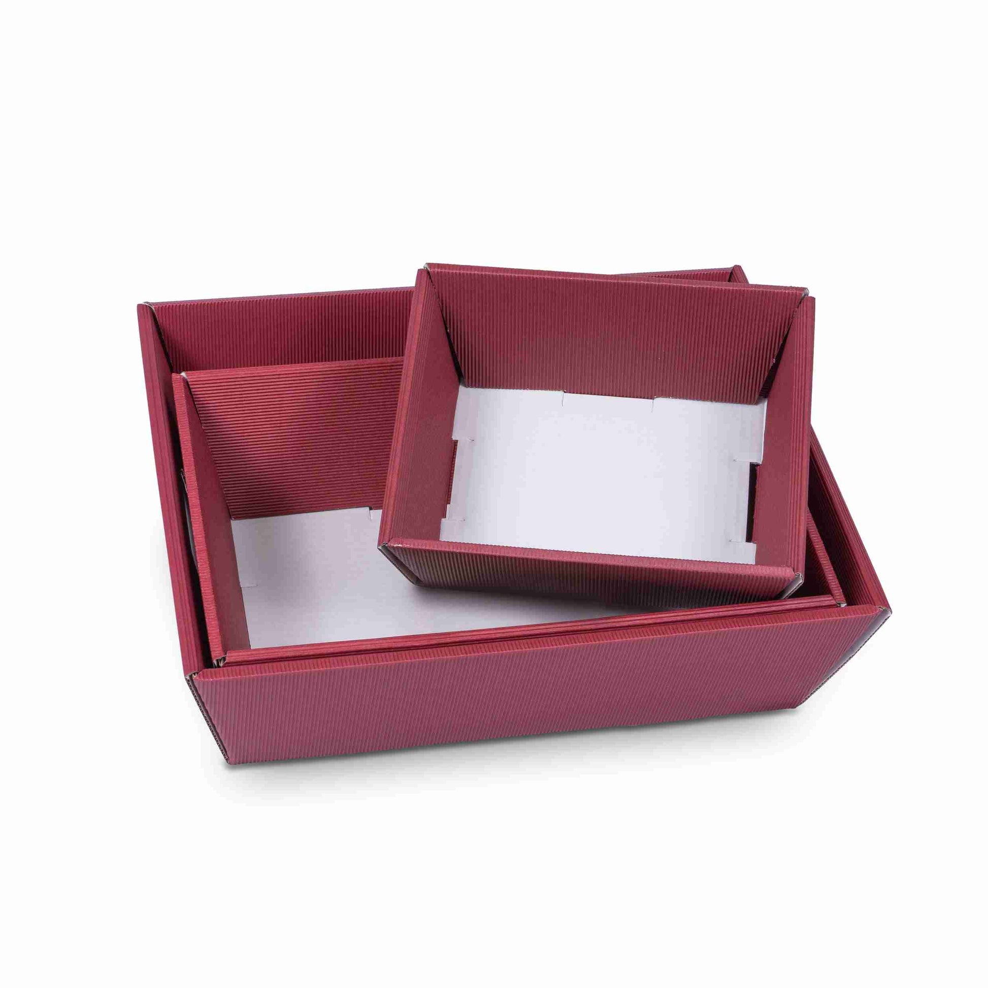 Model Geschenkkorb dunkelrot – Innenmass 190 × 90 × 140 mm – 1 Stk., ab 100 Stk.
