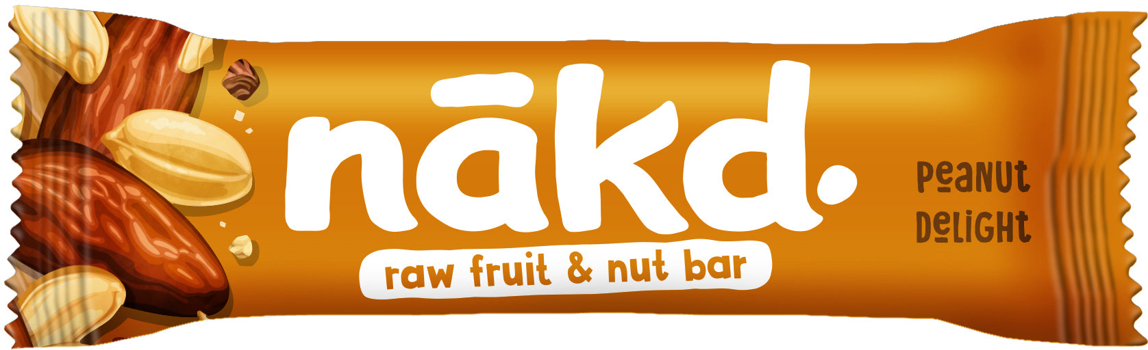 Nakd Peanut Delight Riegel – Erdnuss, vegan, glutenfrei – 18 Stück, 708 g