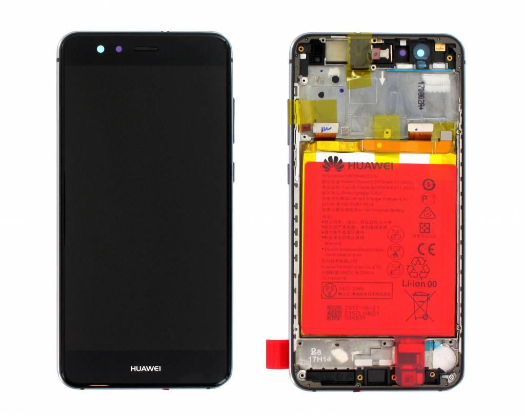 Huawei P10 Lite – Frontgehäuse mit Akku – für Huawei P10 Lite (Warsaw L21A) – Schwarz