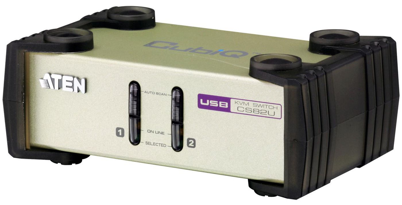 ATEN KVM-Switch 2×1, PS/2/USB/VGA, 2048 × 1536 (QXGA), DDC2B, Maus-Umschaltung