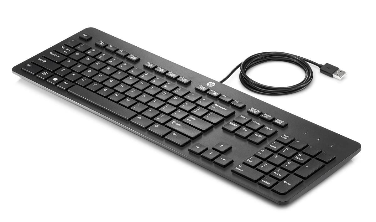 HP Business Slim – Tastatur – kabelgebunden (USB) – QWERTY (Nordic) – schwarz