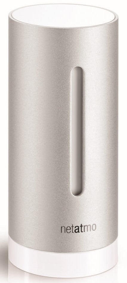 Netatmo NIM01 – Raumsensor, Funk, Temperatur, CO2 & Luftfeuchtigkeit – Silber, für Netatmo Wetterstation