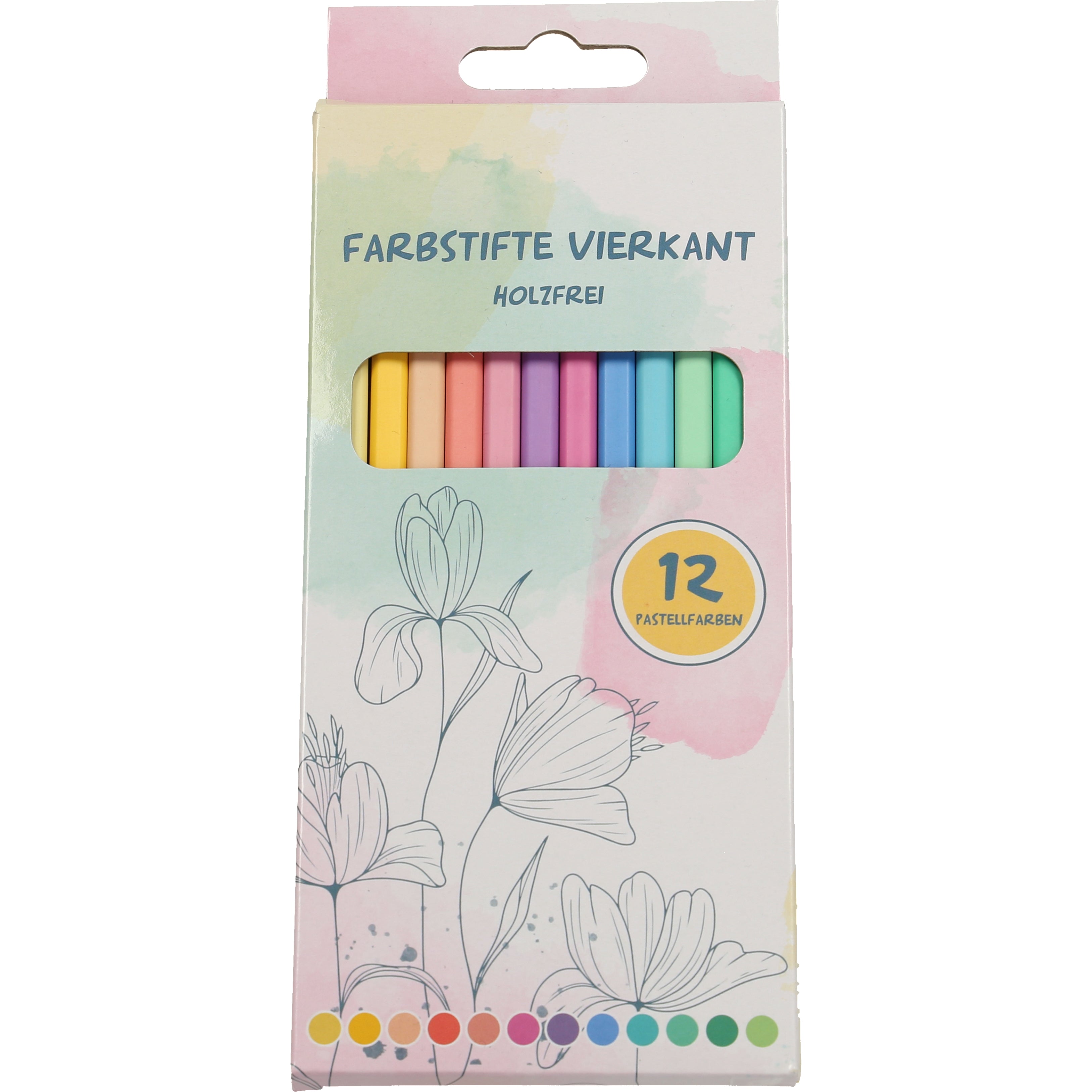 Neutral PILOT Farbstifte – 12 Stk., holzfrei, vierkant