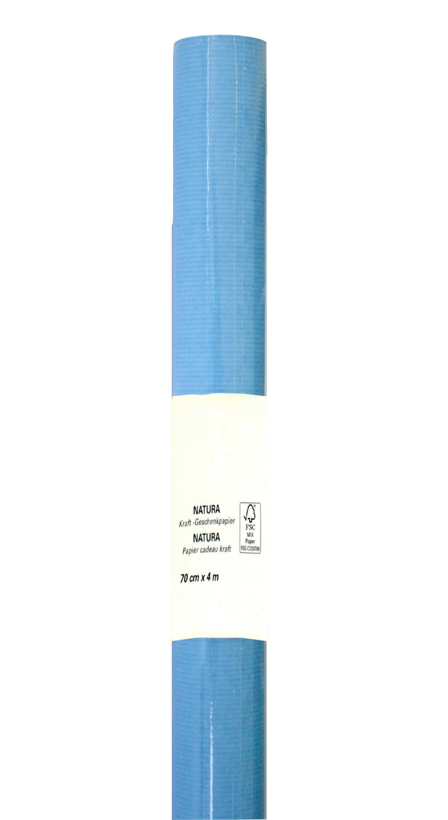 Neutral NATURA KRAFT Geschenkpapier Kraftpapier Hellblau – 70 cm × 4 m – 70 g/m²