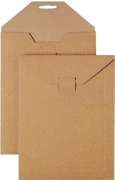 Neutral Karton-Versandtasche – 250 × 410 × 4 mm, Steckverschluss, Karton, braun, für Bücher