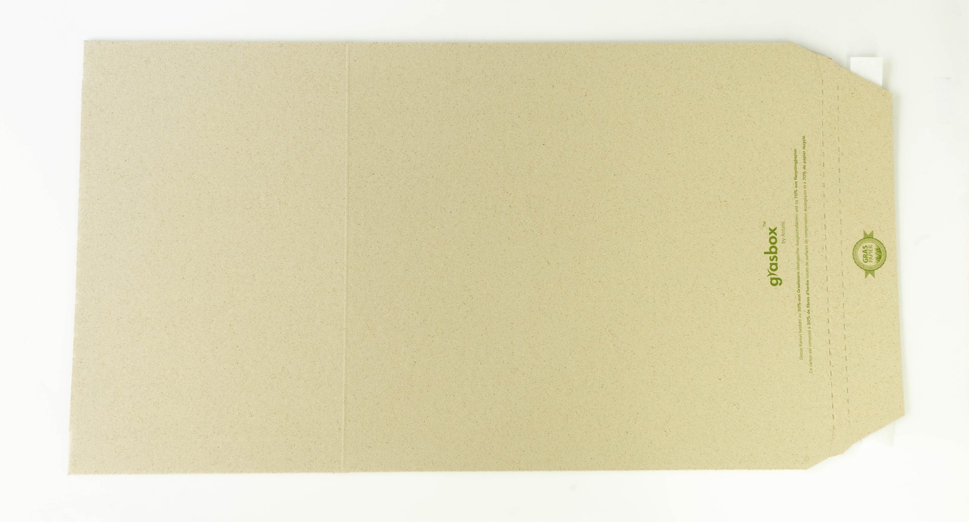 Neutral Grasbox Versandverpackung – 250 × 325 × 80 mm, selbstklebend, Aufreissband – 25 Stk.