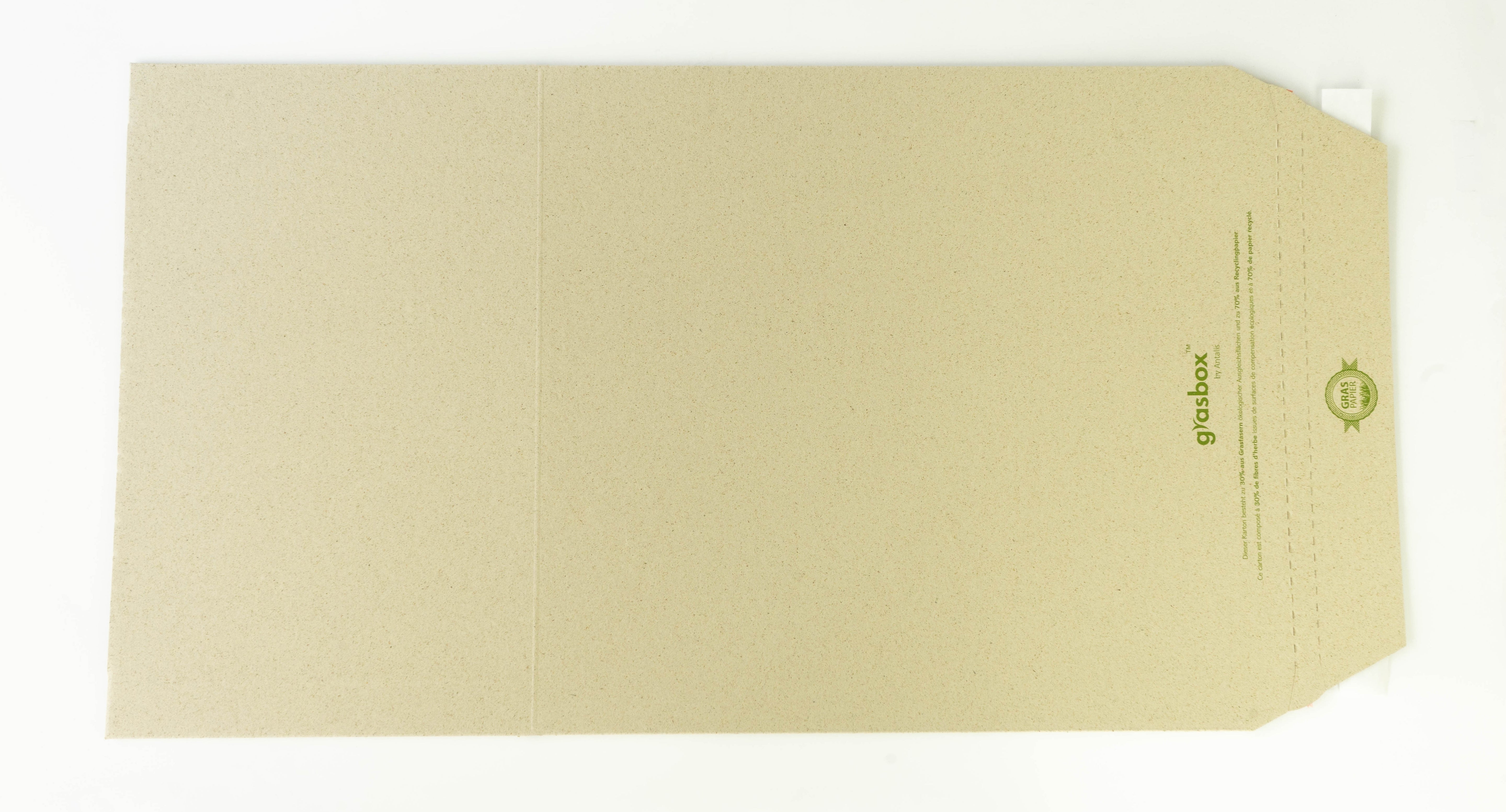 Neutral Grasbox Versandverpackung – 250 × 325 × 80 mm, selbstklebend, Aufreissband – 25 Stk.