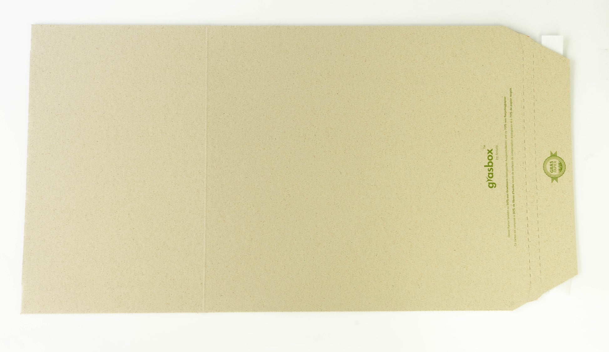 Neutral GRASBOX Buchverpackung – 293 × 325 × 80 mm, selbstklebend, Aufreissband – 25 Stk.